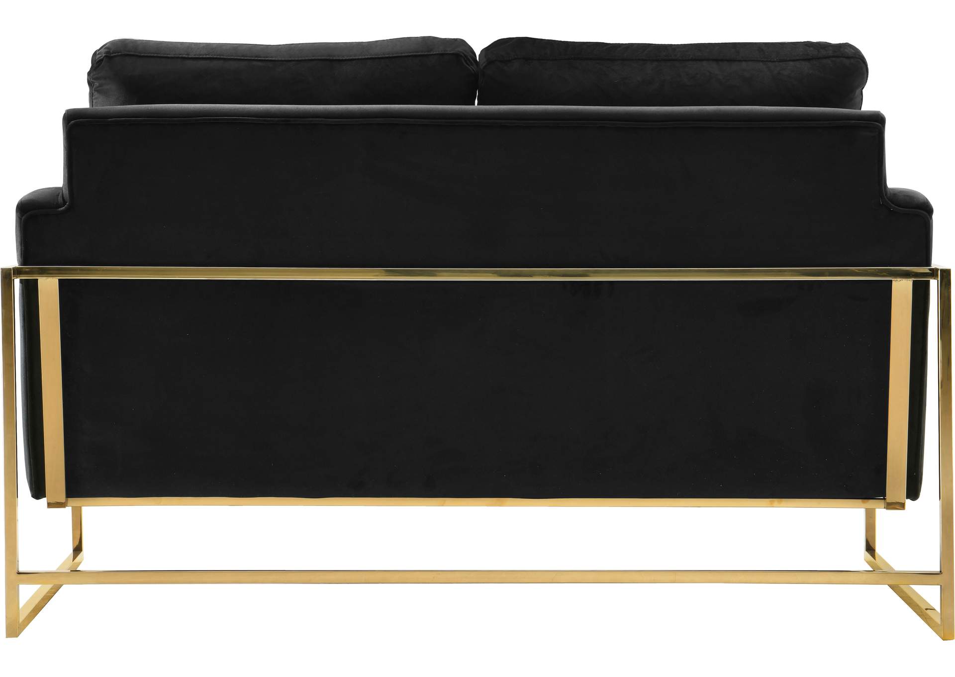 Mila Black Velvet Loveseat