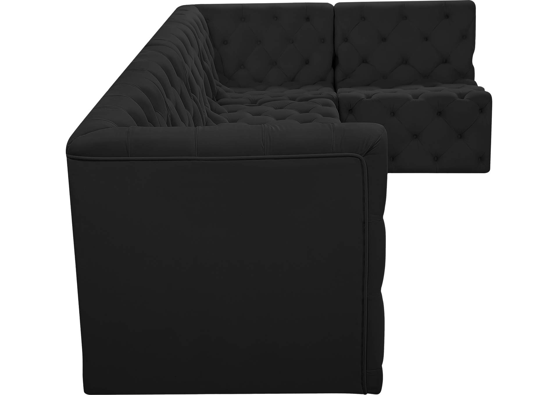 Tuft Black Velvet Modular Sectional