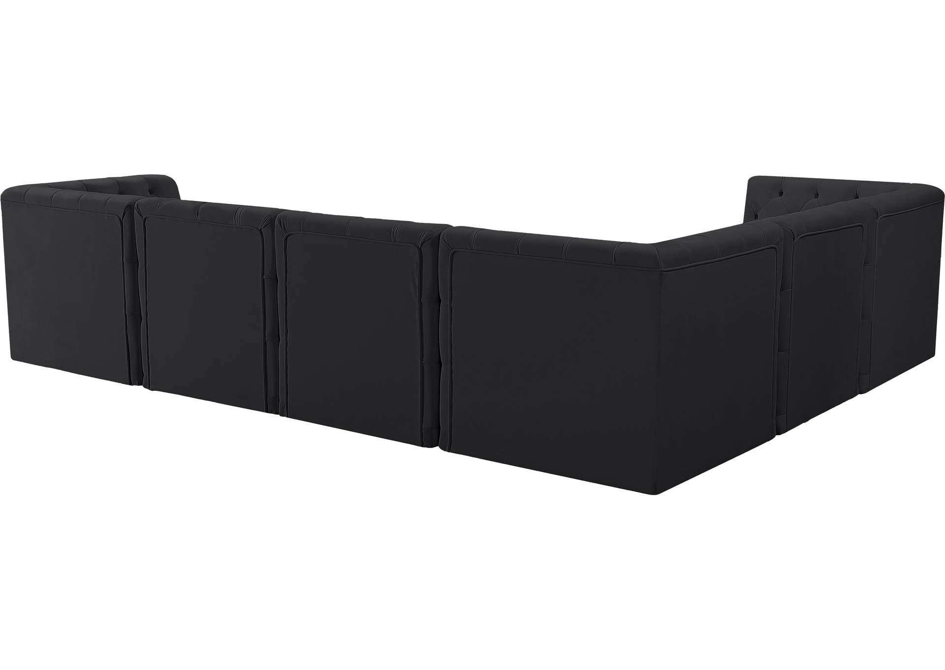 Tuft Black Velvet Modular Sectional