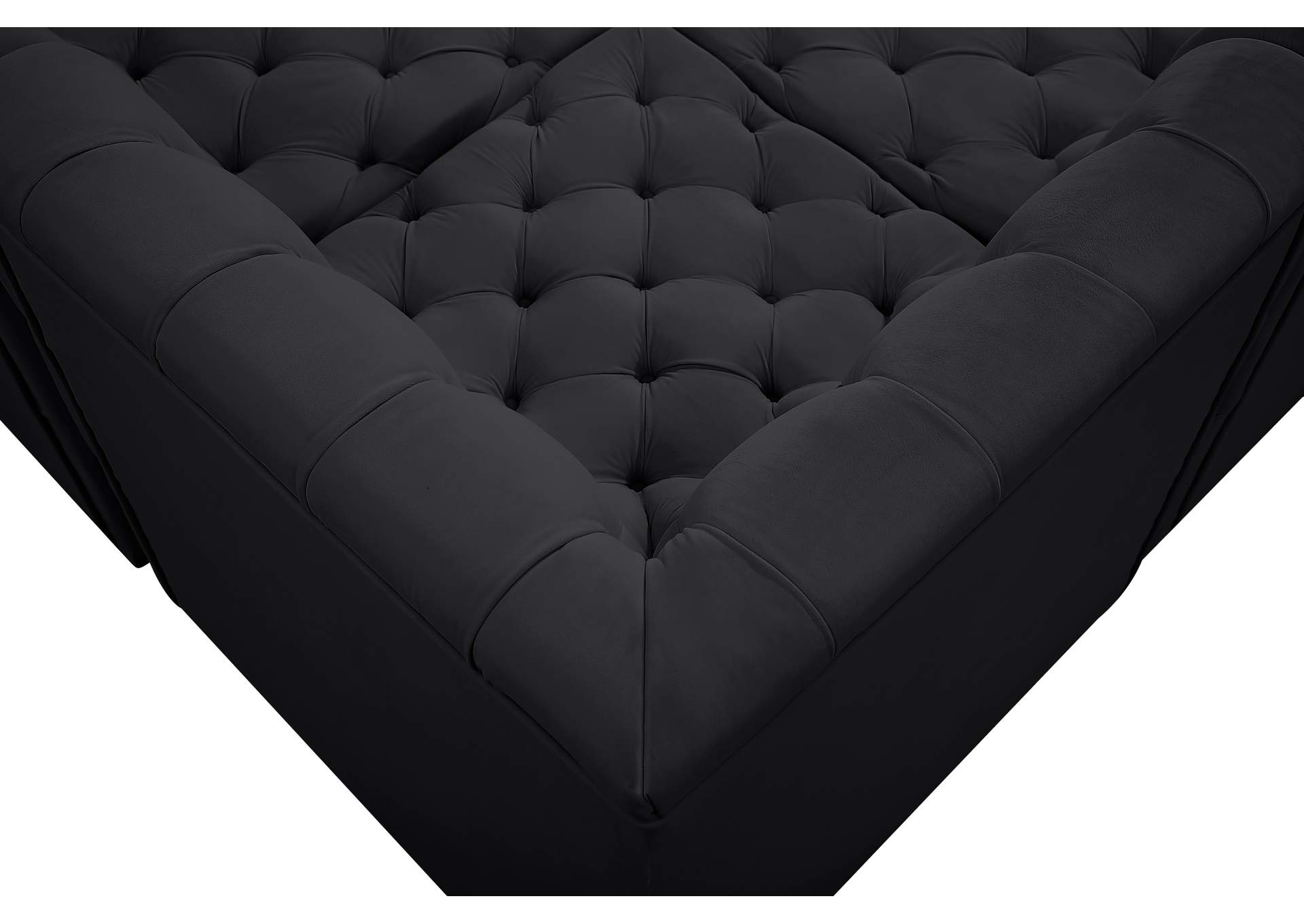 Tuft Black Velvet Modular Sectional