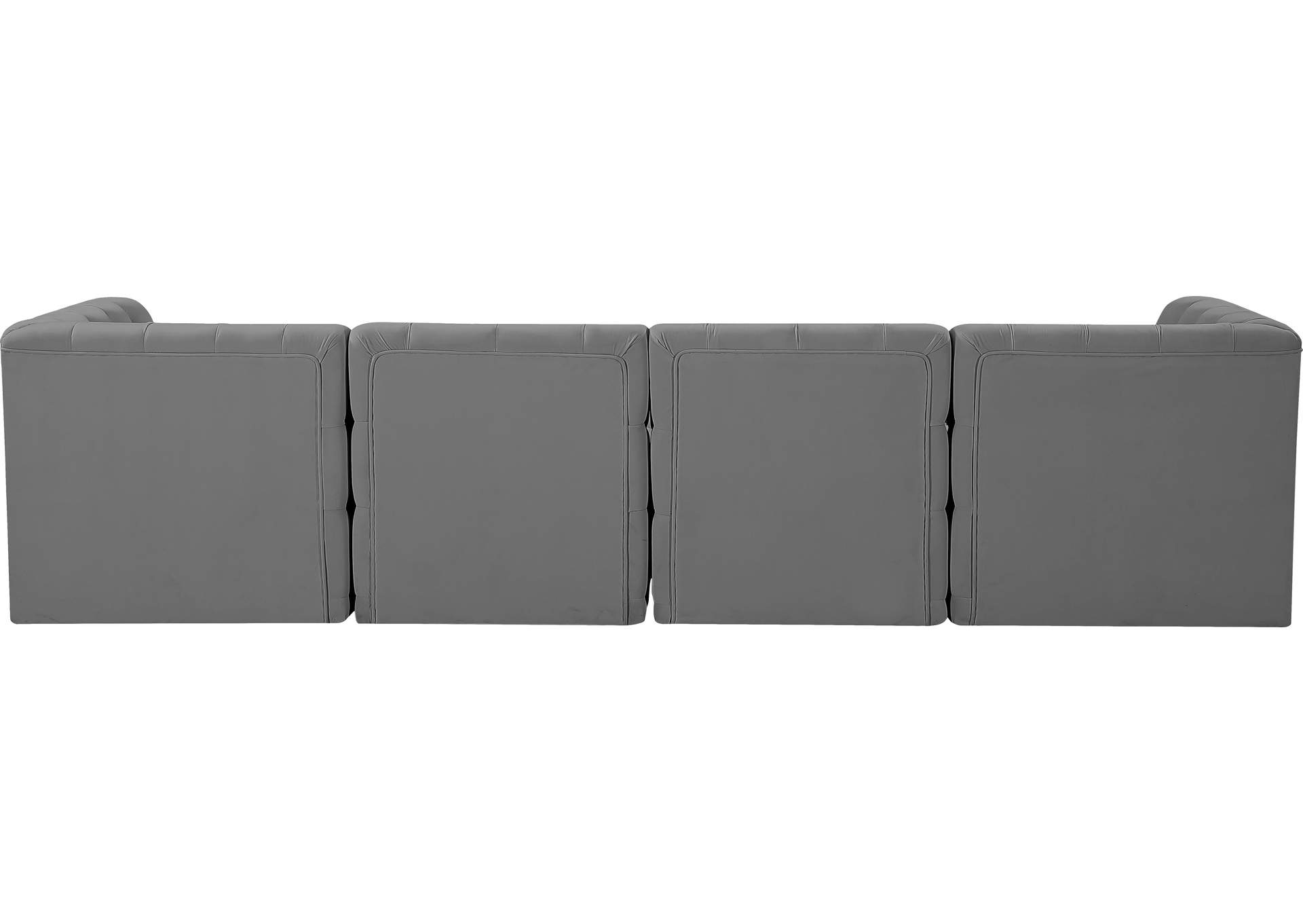 Tuft Grey Velvet Modular Sofa