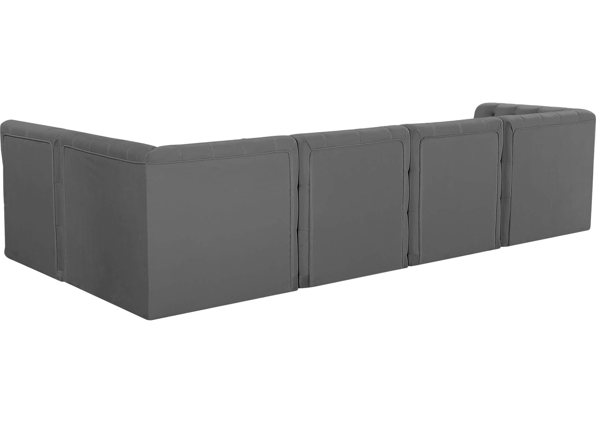 Tuft Grey Velvet Modular Sectional