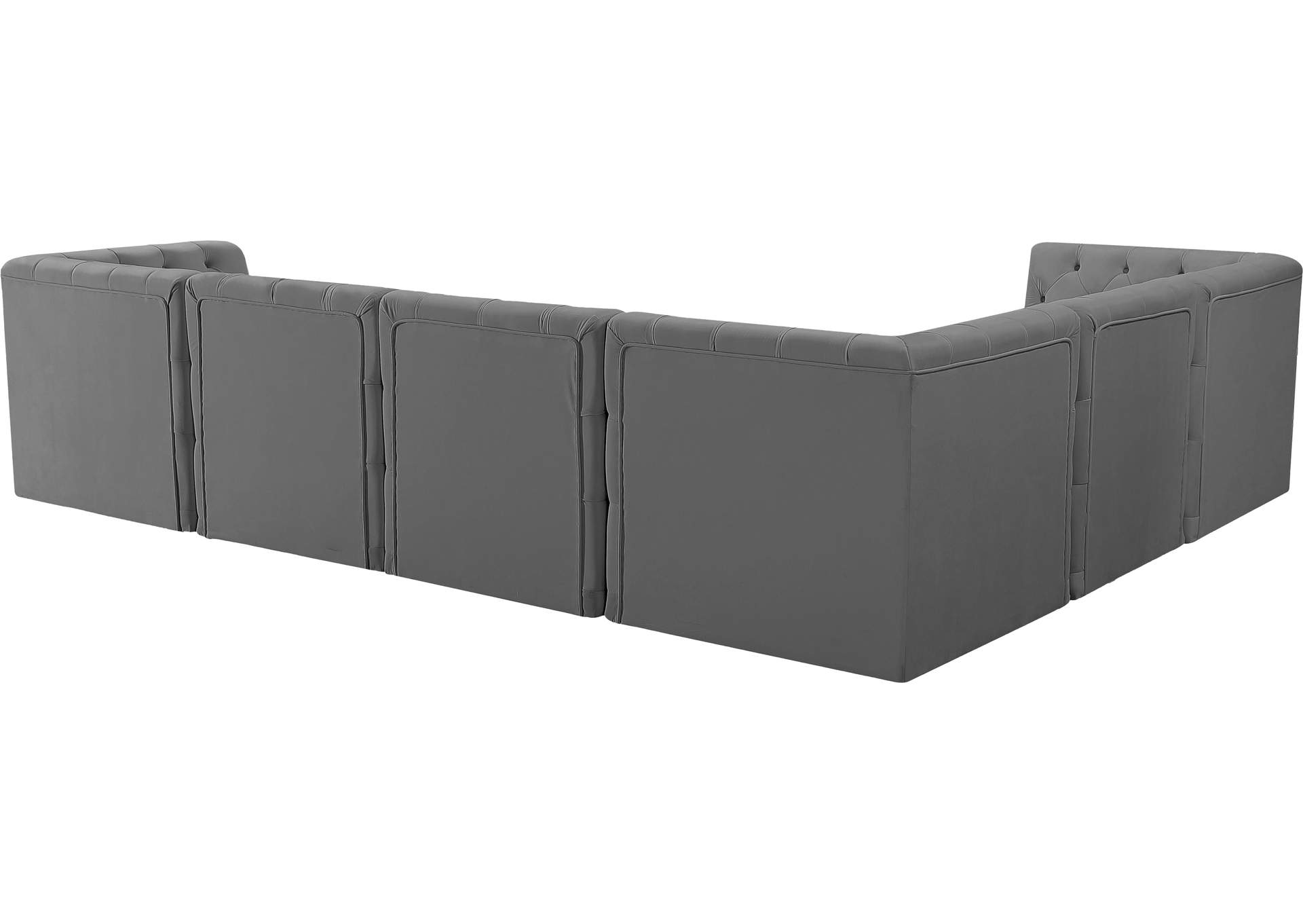 Tuft Grey Velvet Modular Sectional