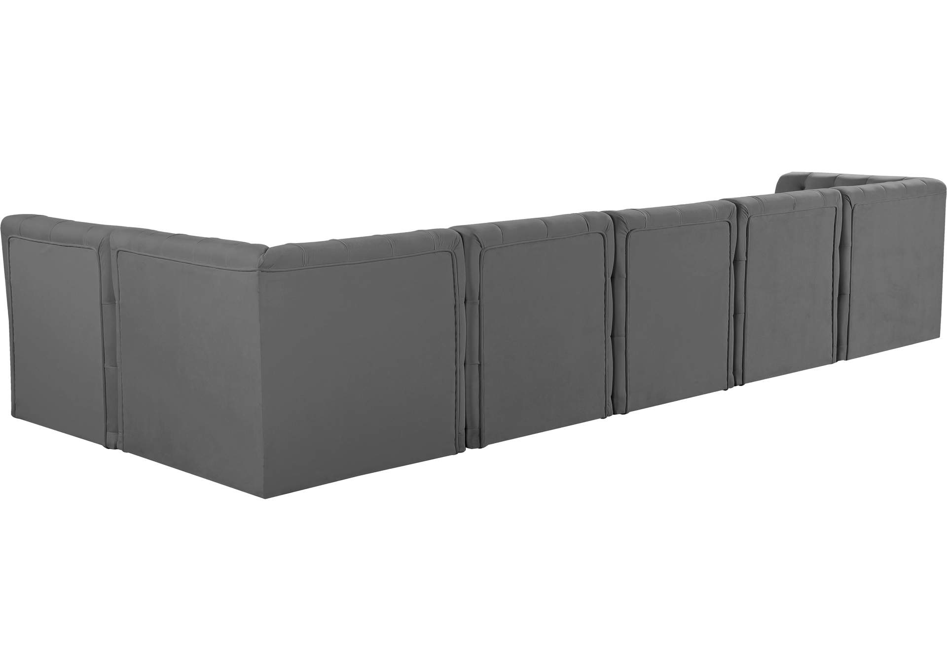 Tuft Grey Velvet Modular Sectional