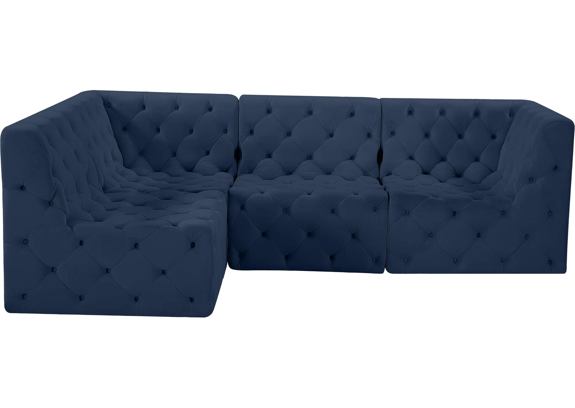 Tuft Navy Velvet Modular Sectional