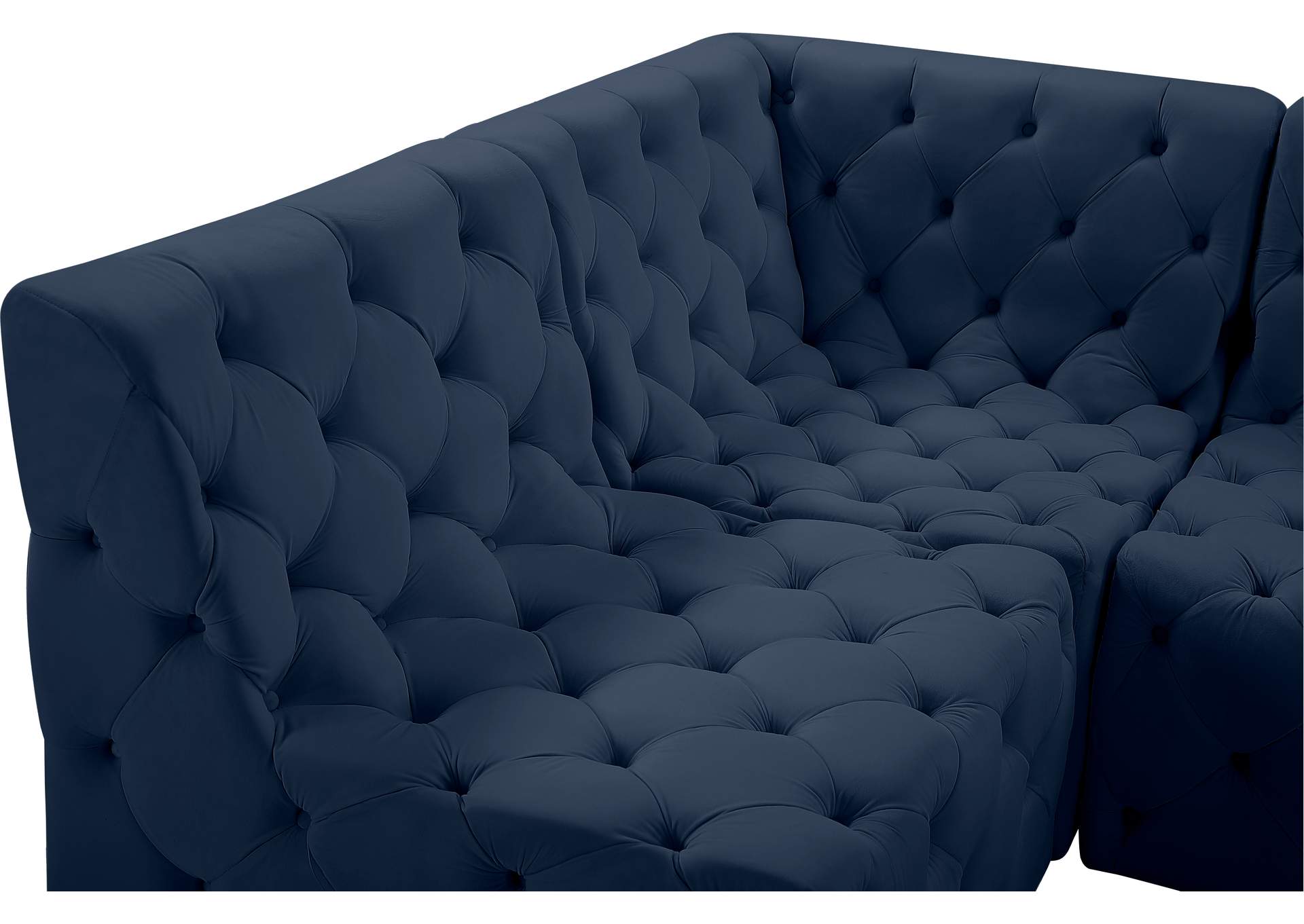 Tuft Navy Velvet Modular Sectional