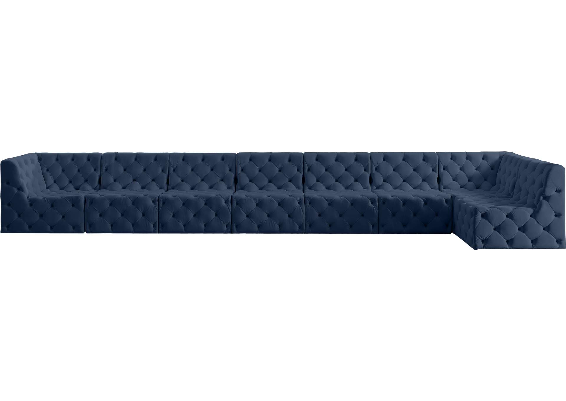 Tuft Navy Velvet Modular Sectional