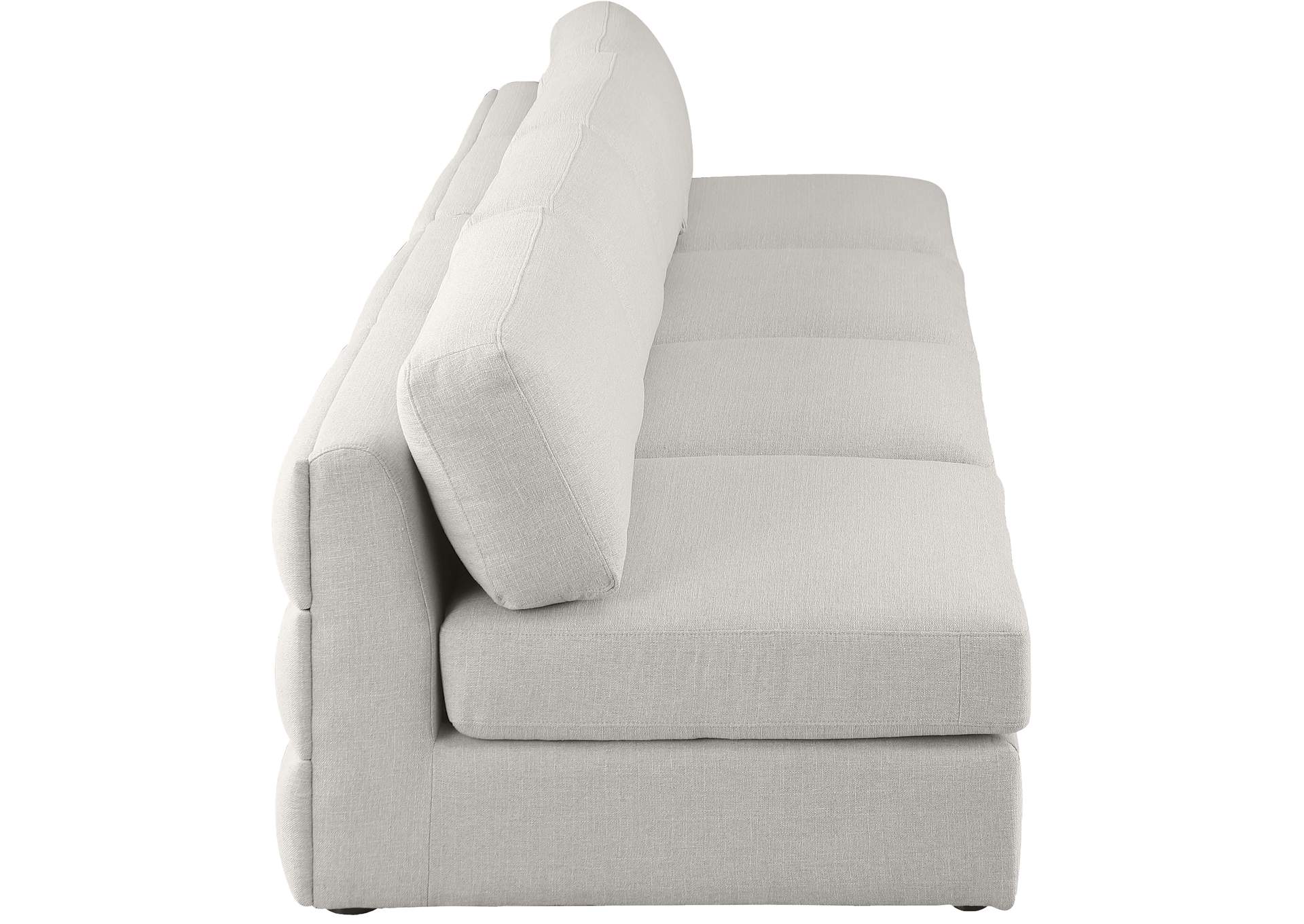Beckham Beige Durable Linen Textured Fabric Modular Sofa