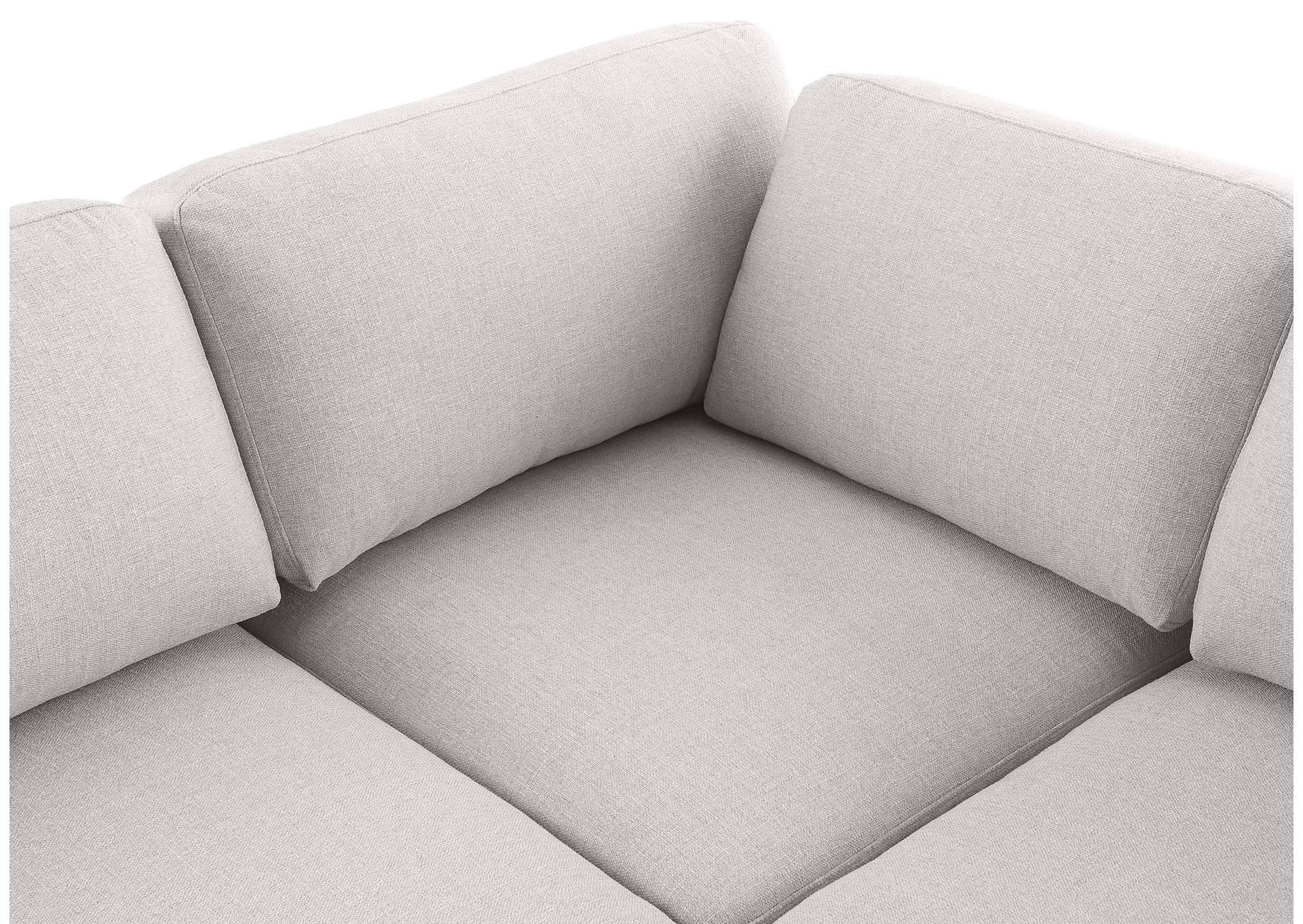 Beckham Beige Durable Linen Textured Fabric Modular Sectional