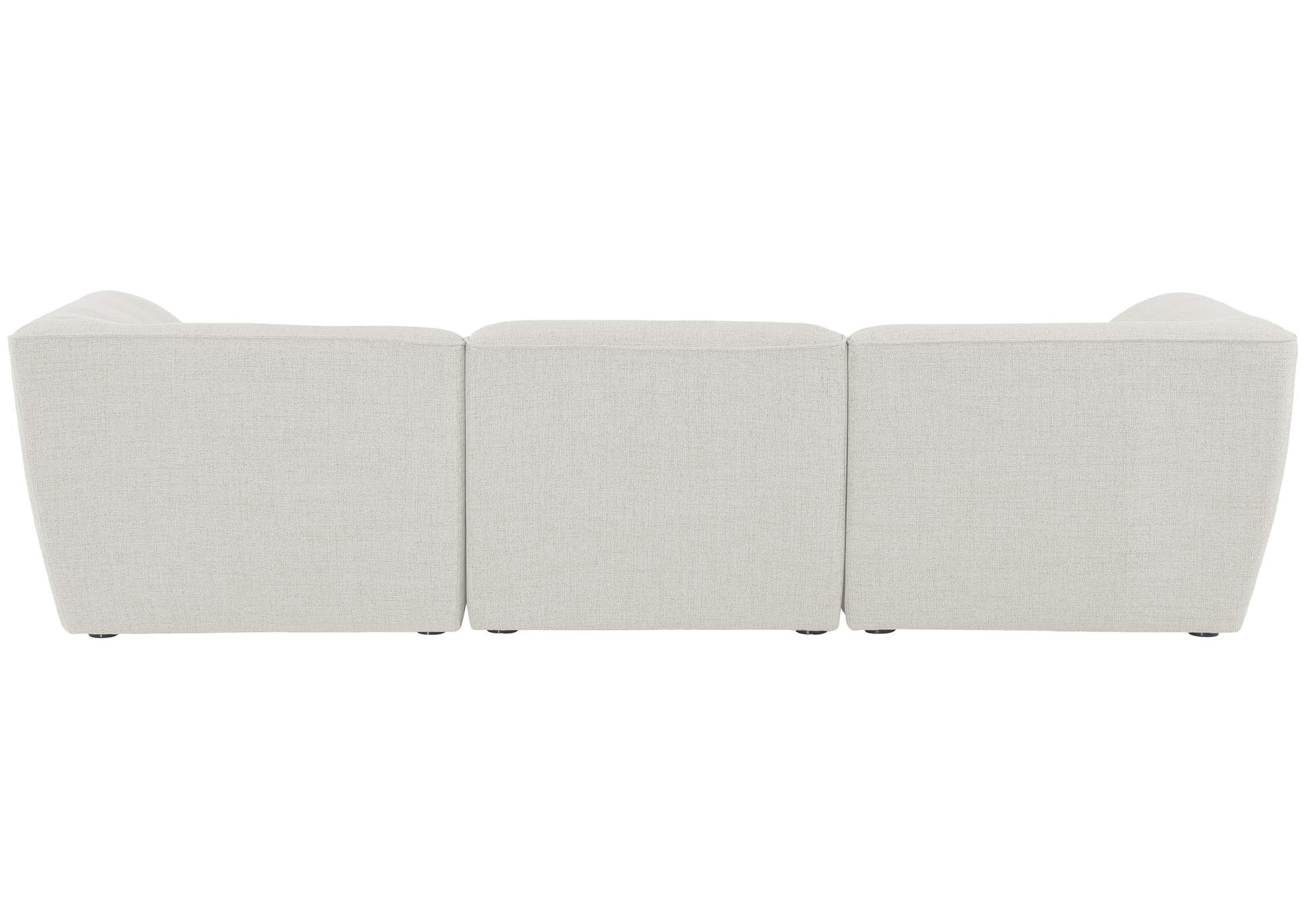 Miramar Cream Durable Linen Textured Modular Sofa