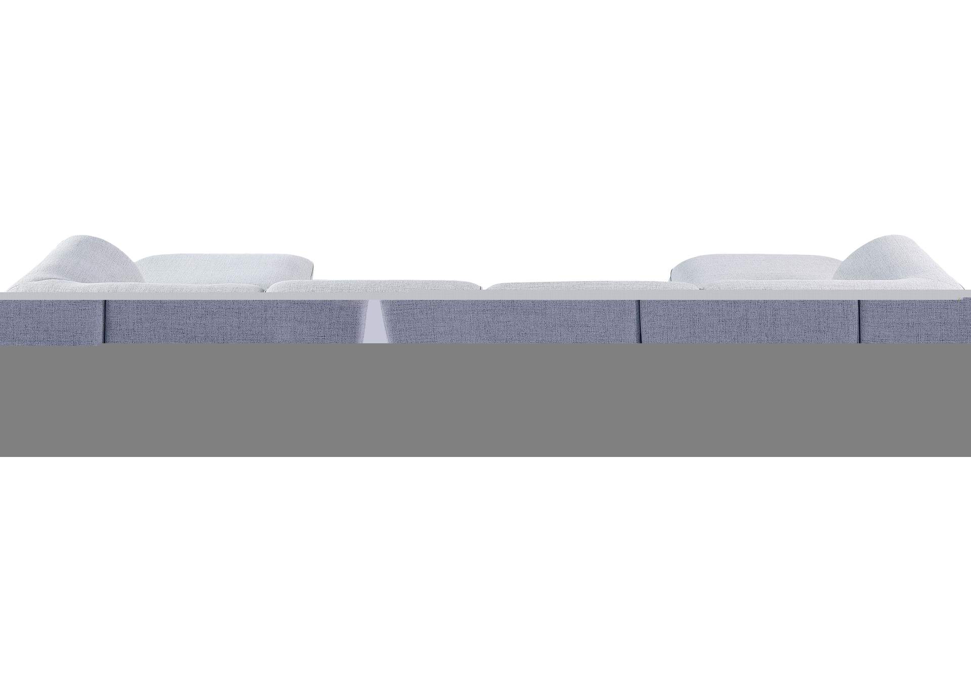 Miramar Grey Durable Linen Textured Modular Sectional