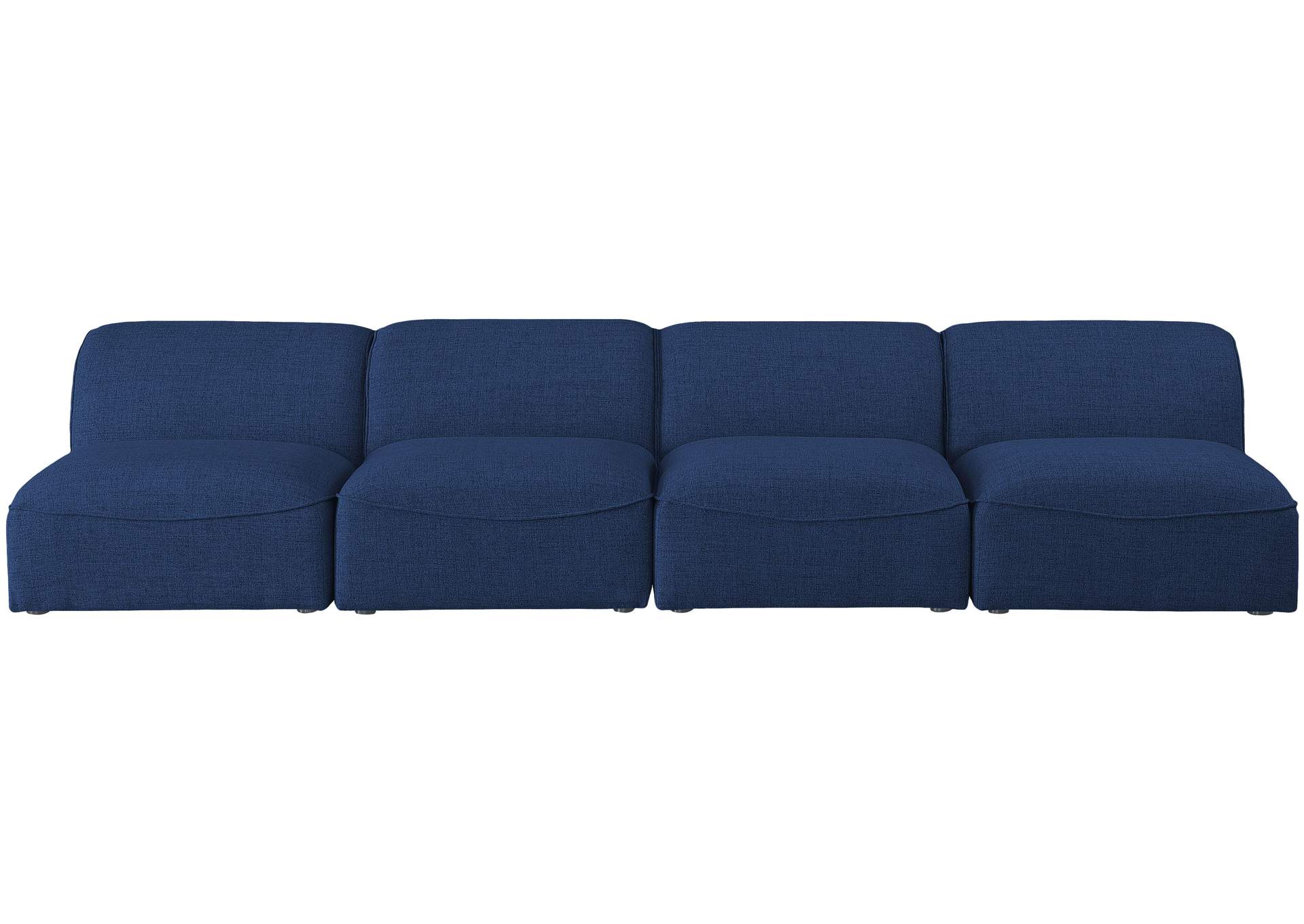 Miramar Navy Durable Linen Textured Modular Sofa