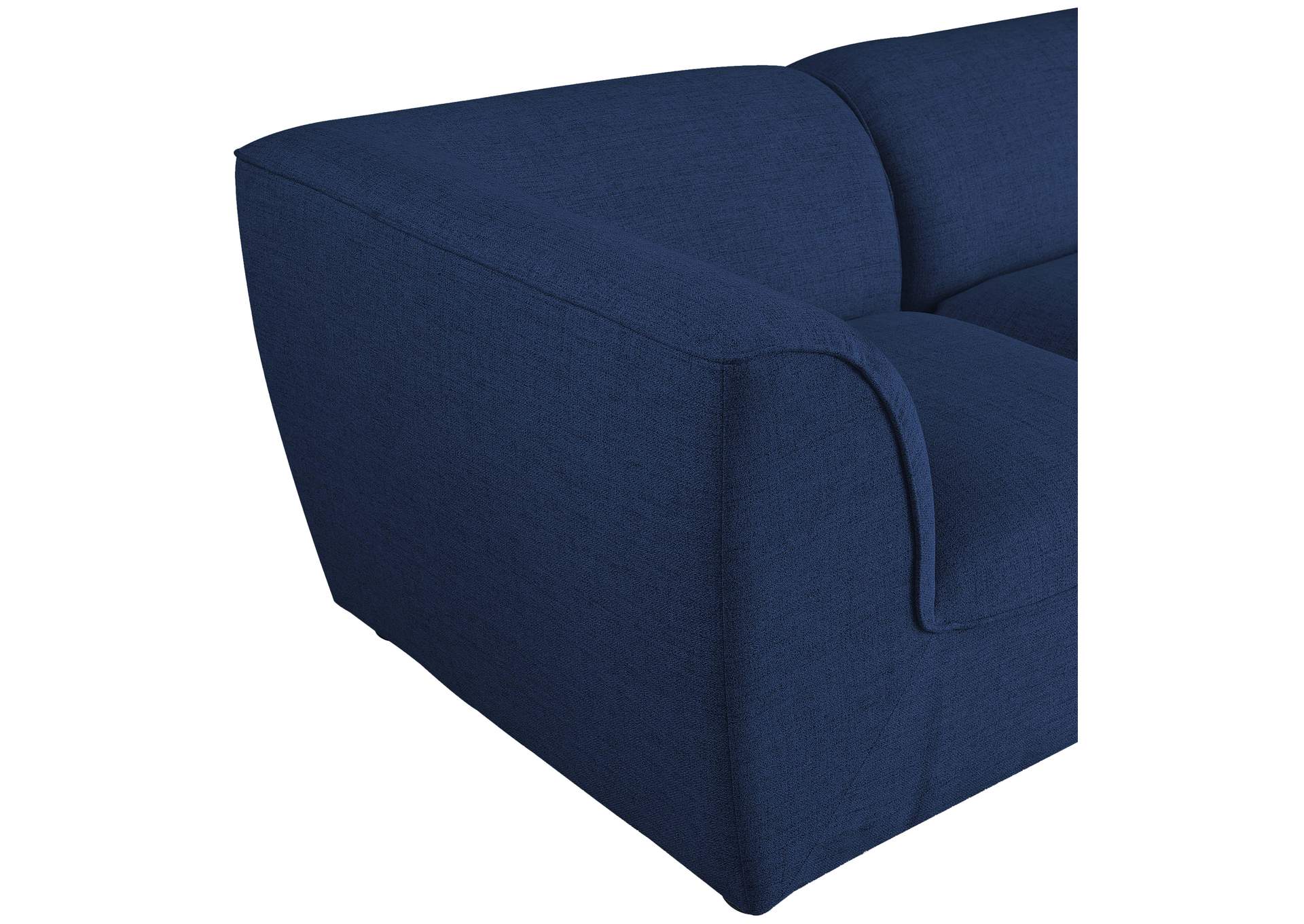 Miramar Navy Durable Linen Textured Modular Sectional