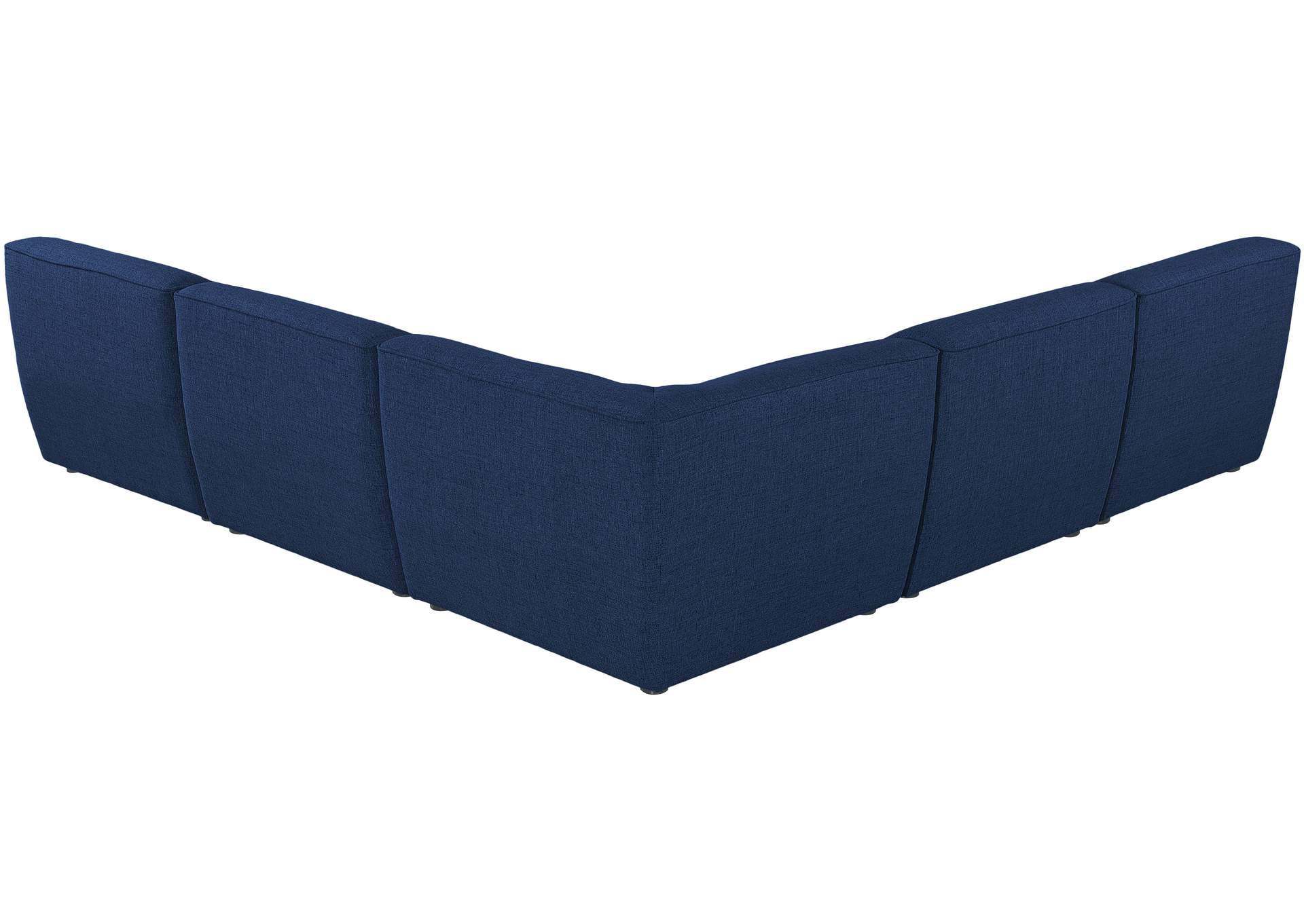 Miramar Navy Durable Linen Textured Modular Sectional