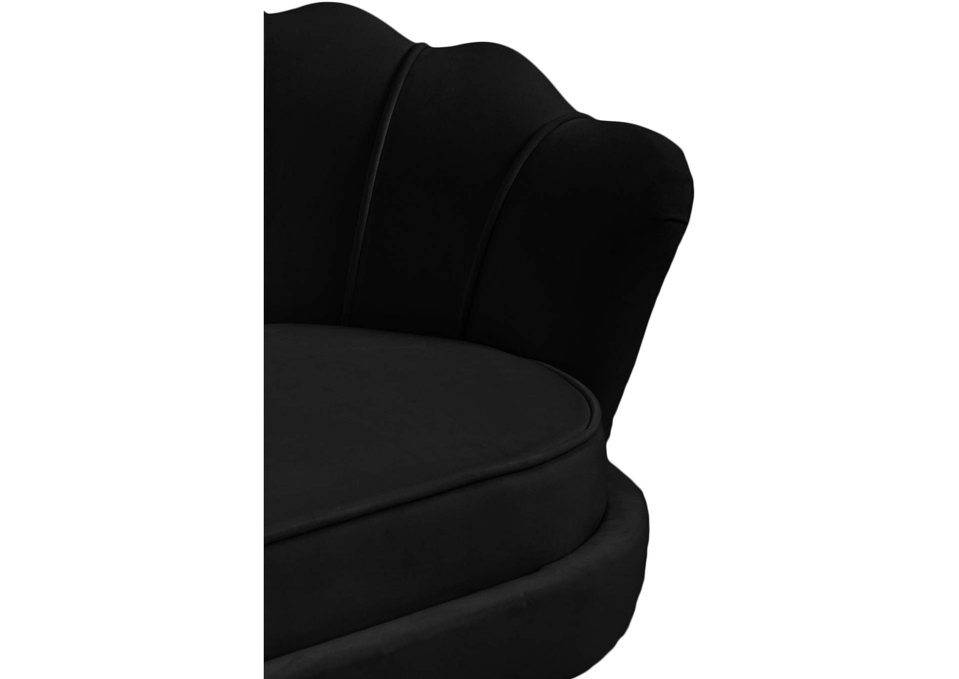 Gardenia Black Velvet Chair