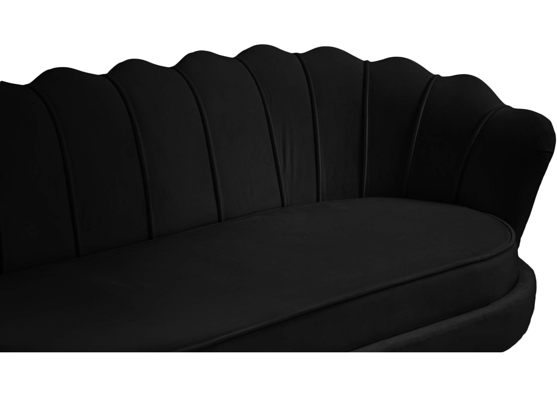 Gardenia Black Velvet Loveseat