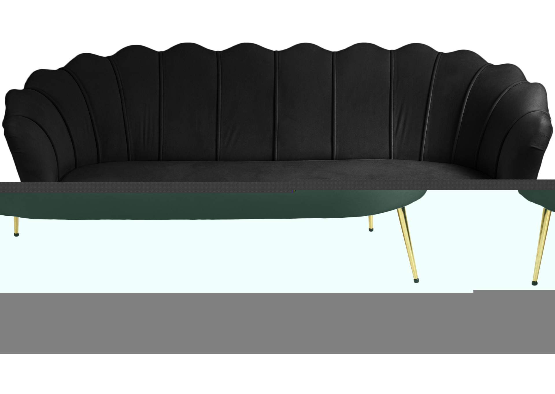 Gardenia Black Velvet Loveseat