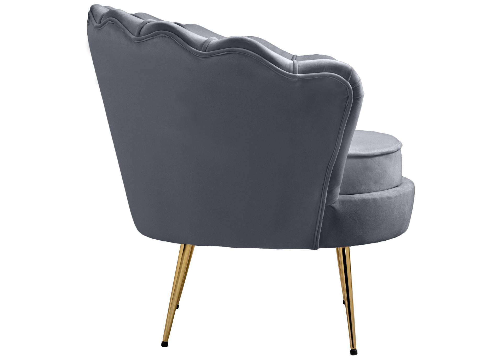 Gardenia Grey Velvet Chair