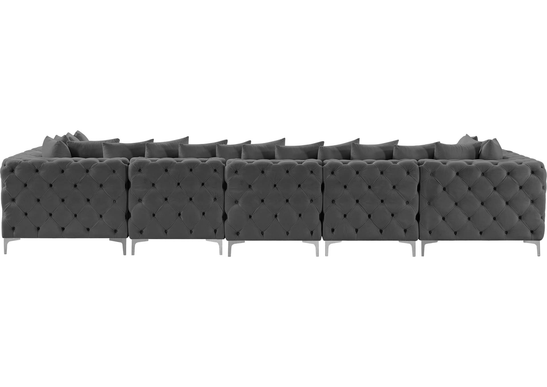 Tremblay Grey Velvet Modular Sectional