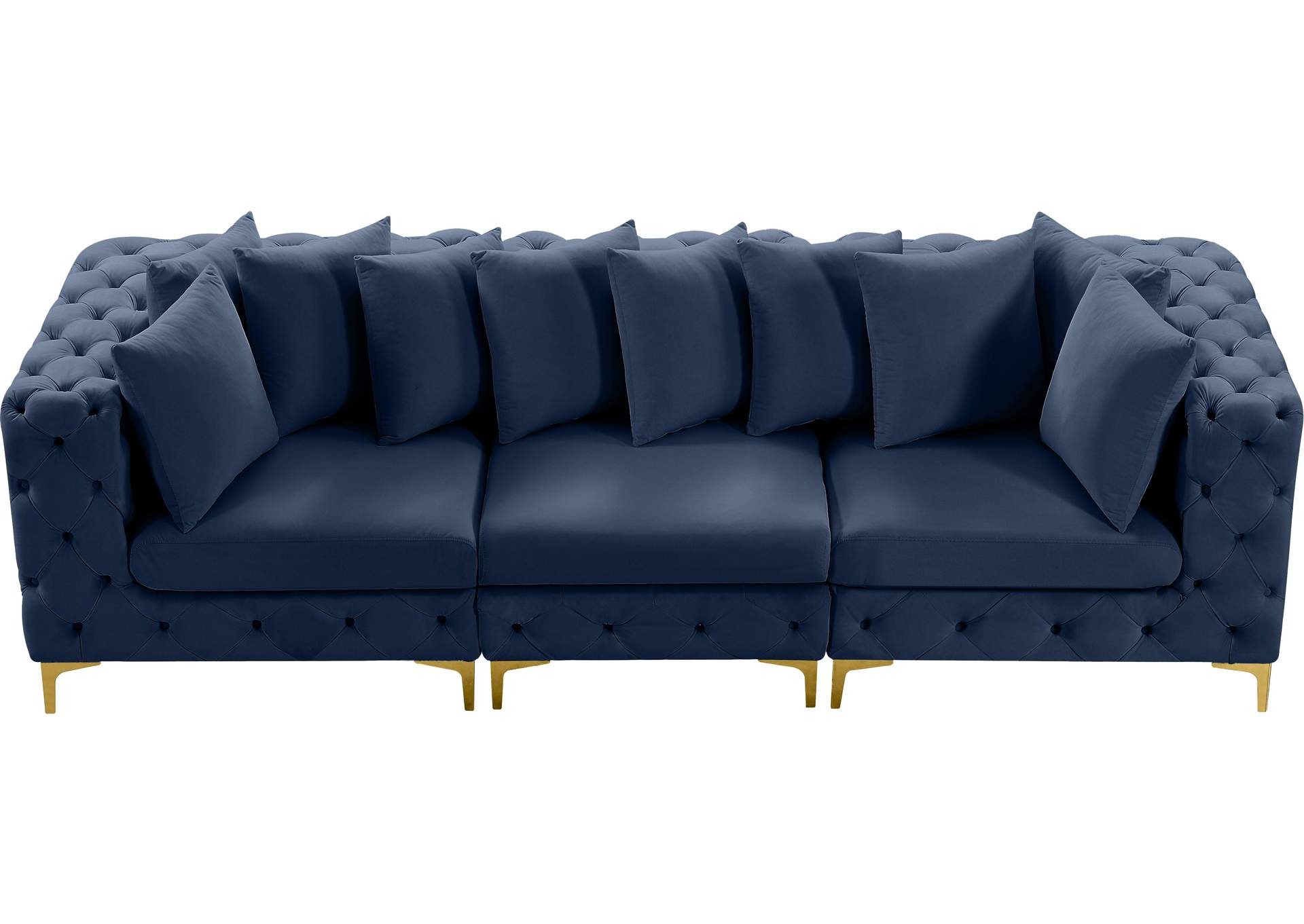 Tremblay Navy Velvet Modular Sofa