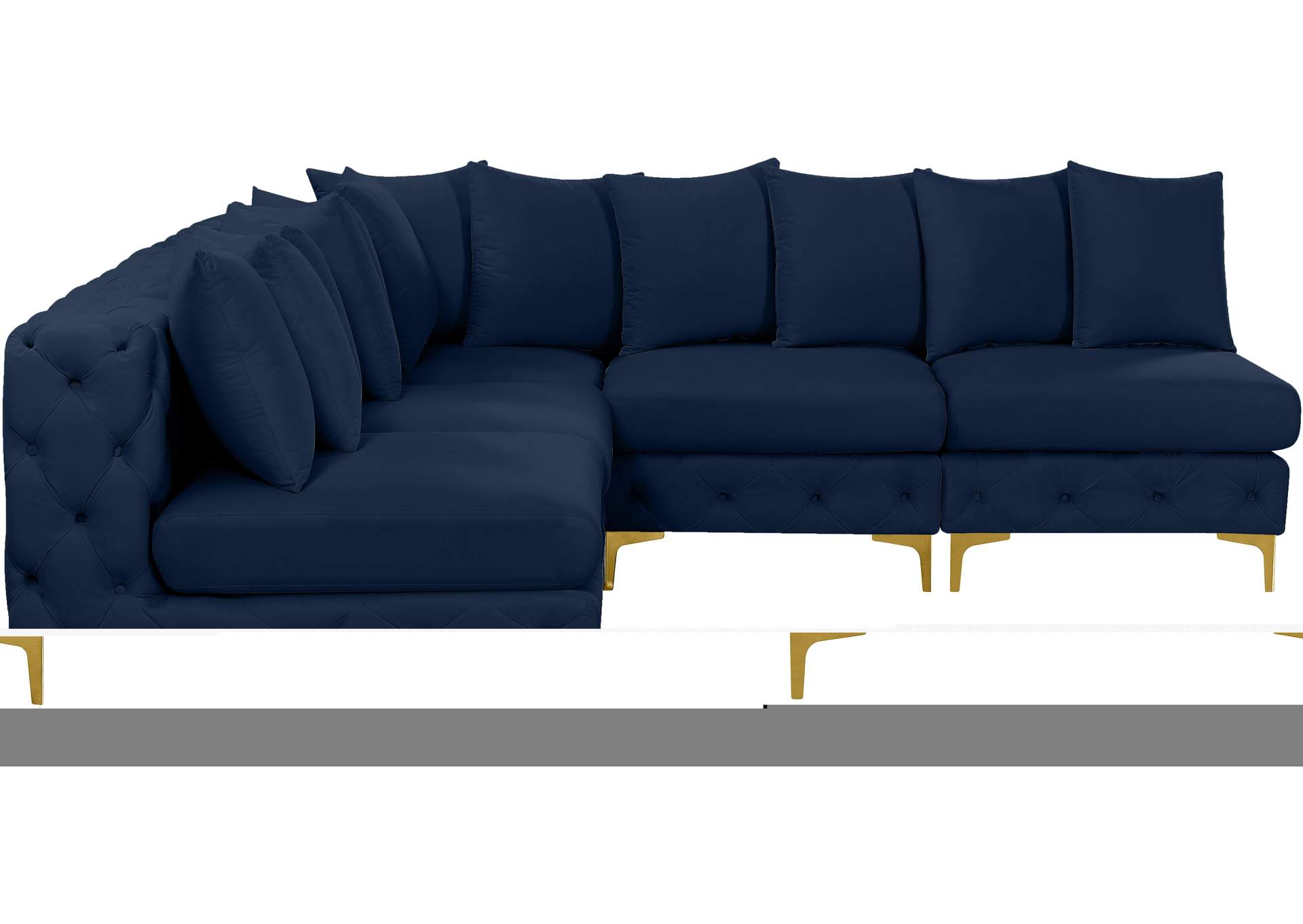 Tremblay Navy Velvet Modular Sectional