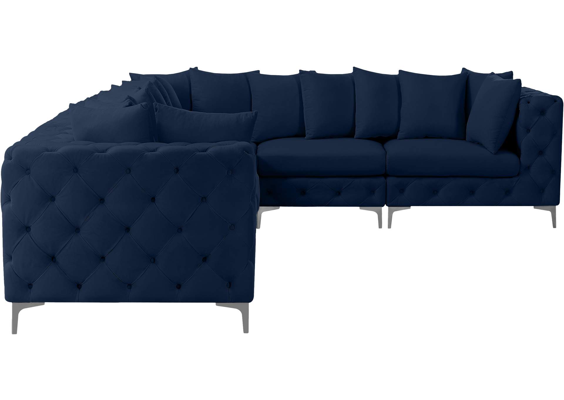 Tremblay Navy Velvet Modular Sectional