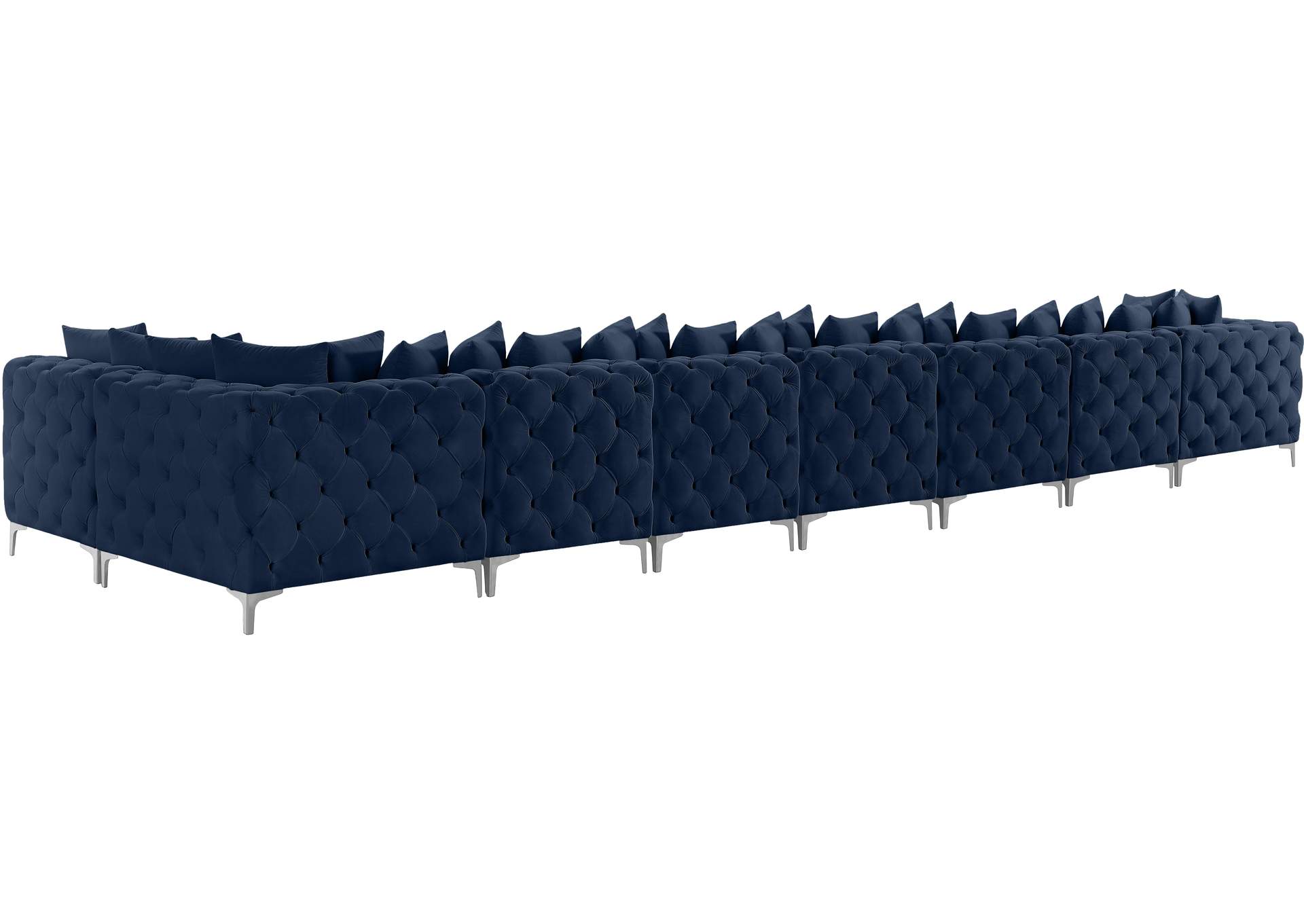 Tremblay Navy Velvet Modular Sectional