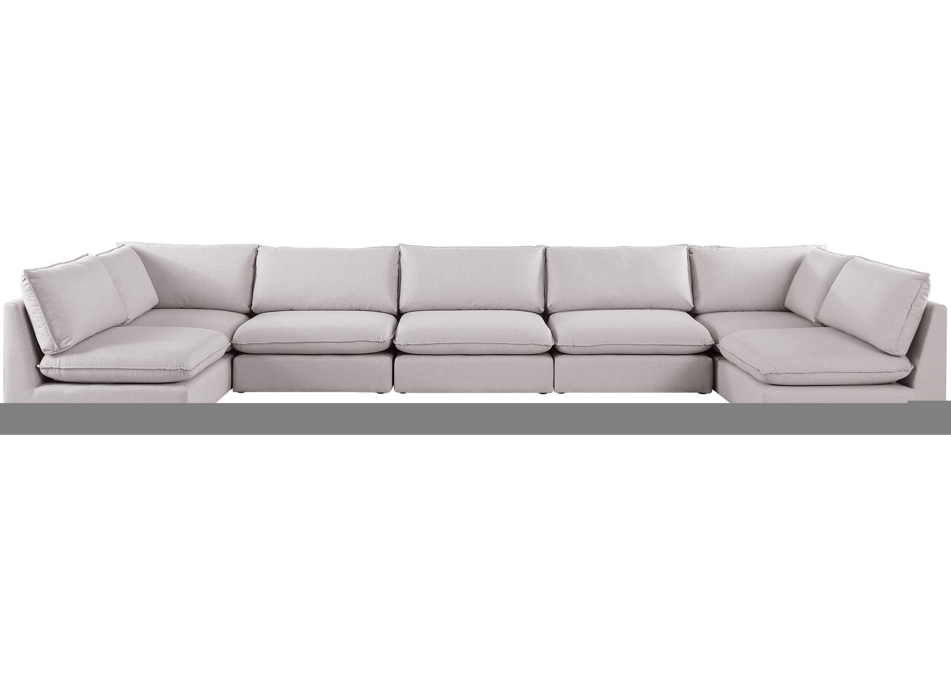 Mackenzie Beige Durable Linen Textured Modular Sectional