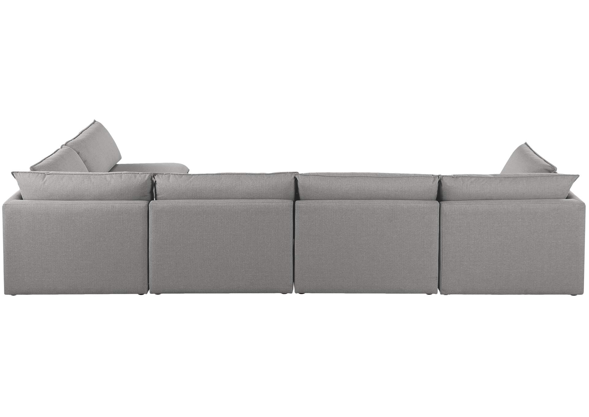 Mackenzie Grey Durable Linen Textured Modular Sectional