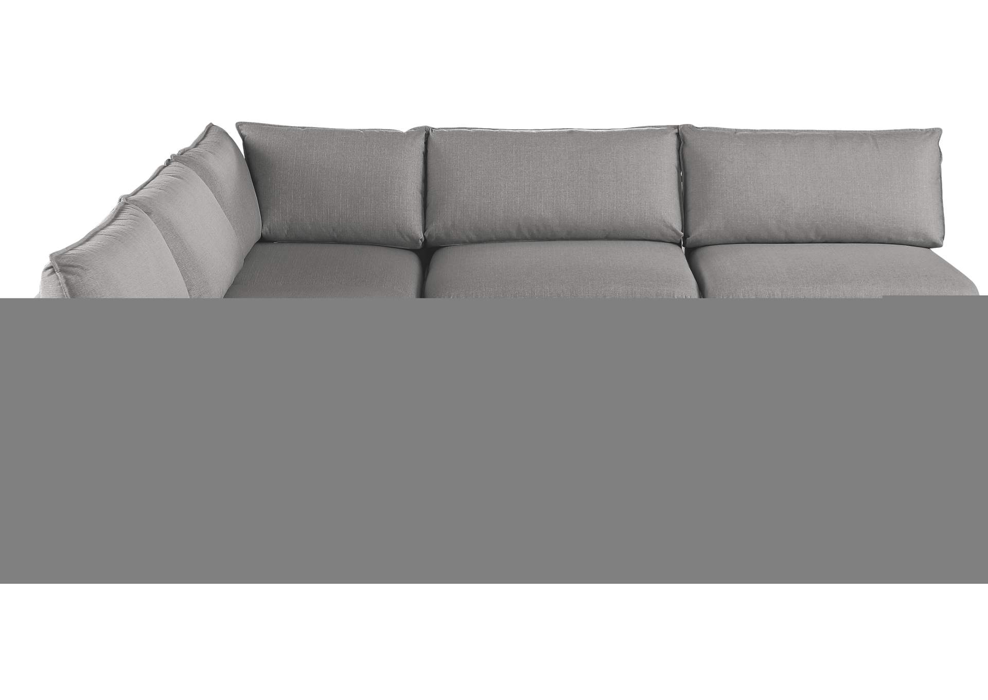 Mackenzie Grey Durable Linen Textured Modular Sectional