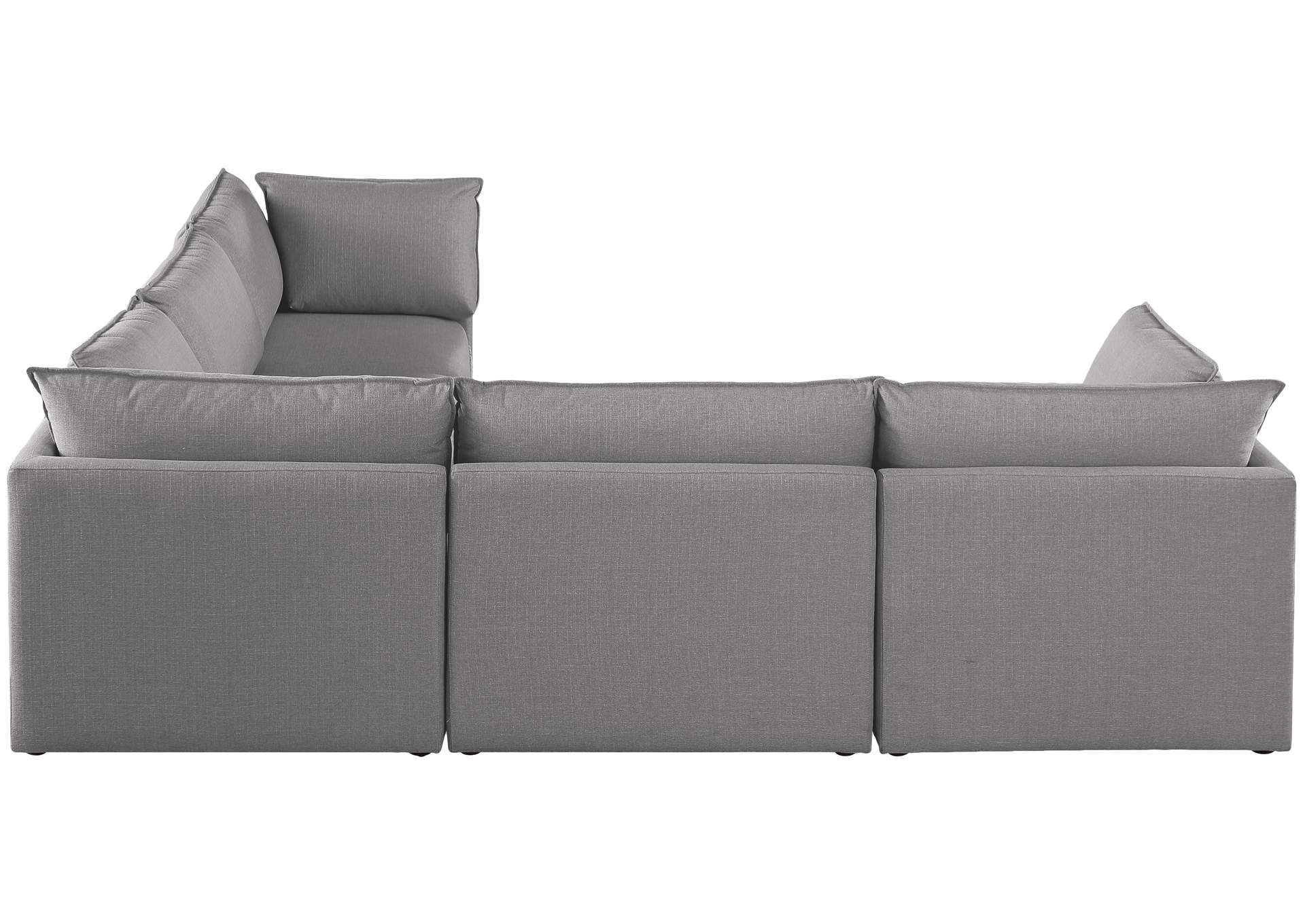 Mackenzie Grey Durable Linen Textured Modular Sectional