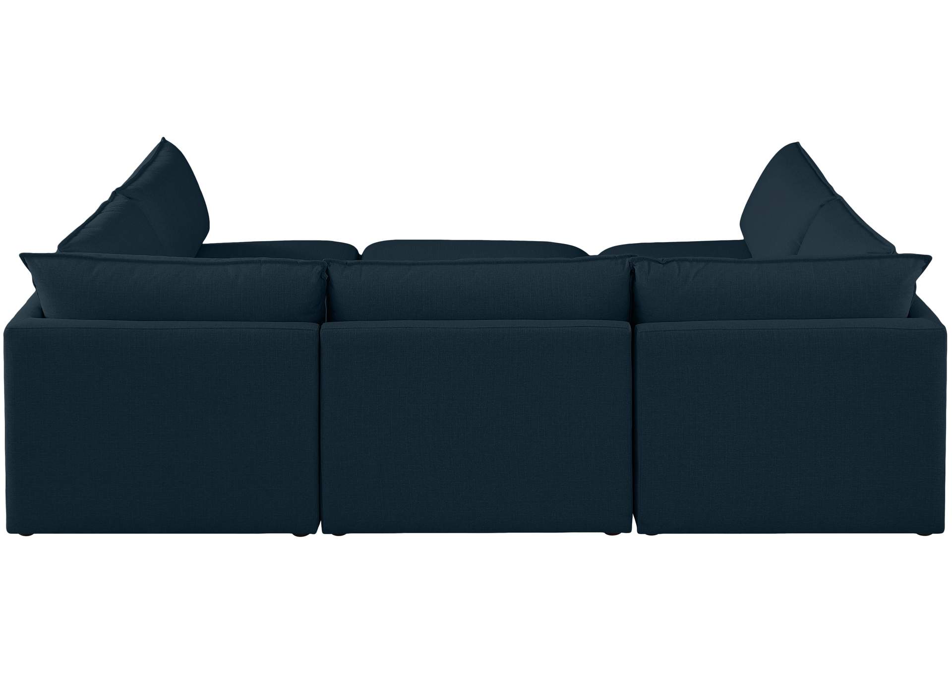 Mackenzie Navy Durable Linen Textured Modular Sectional