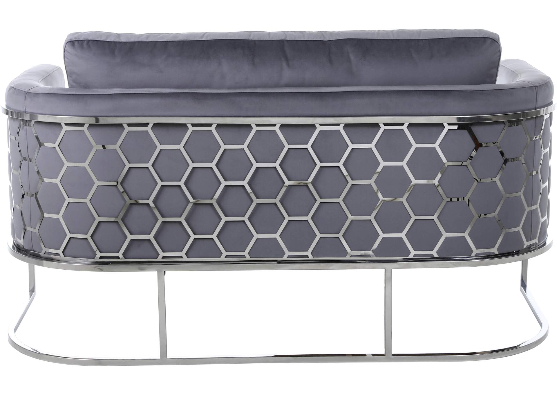Casa Grey Velvet Loveseat