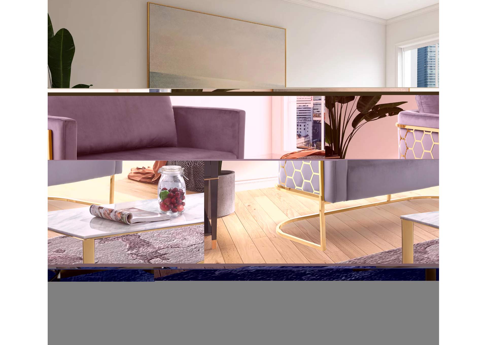 Casa Grey Velvet Loveseat