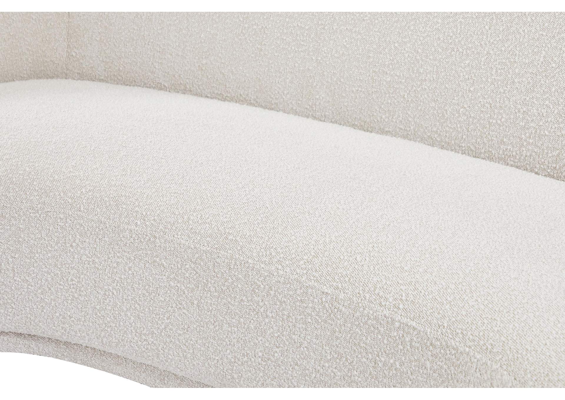 Hyde Cream Boucle Fabric Loveseat