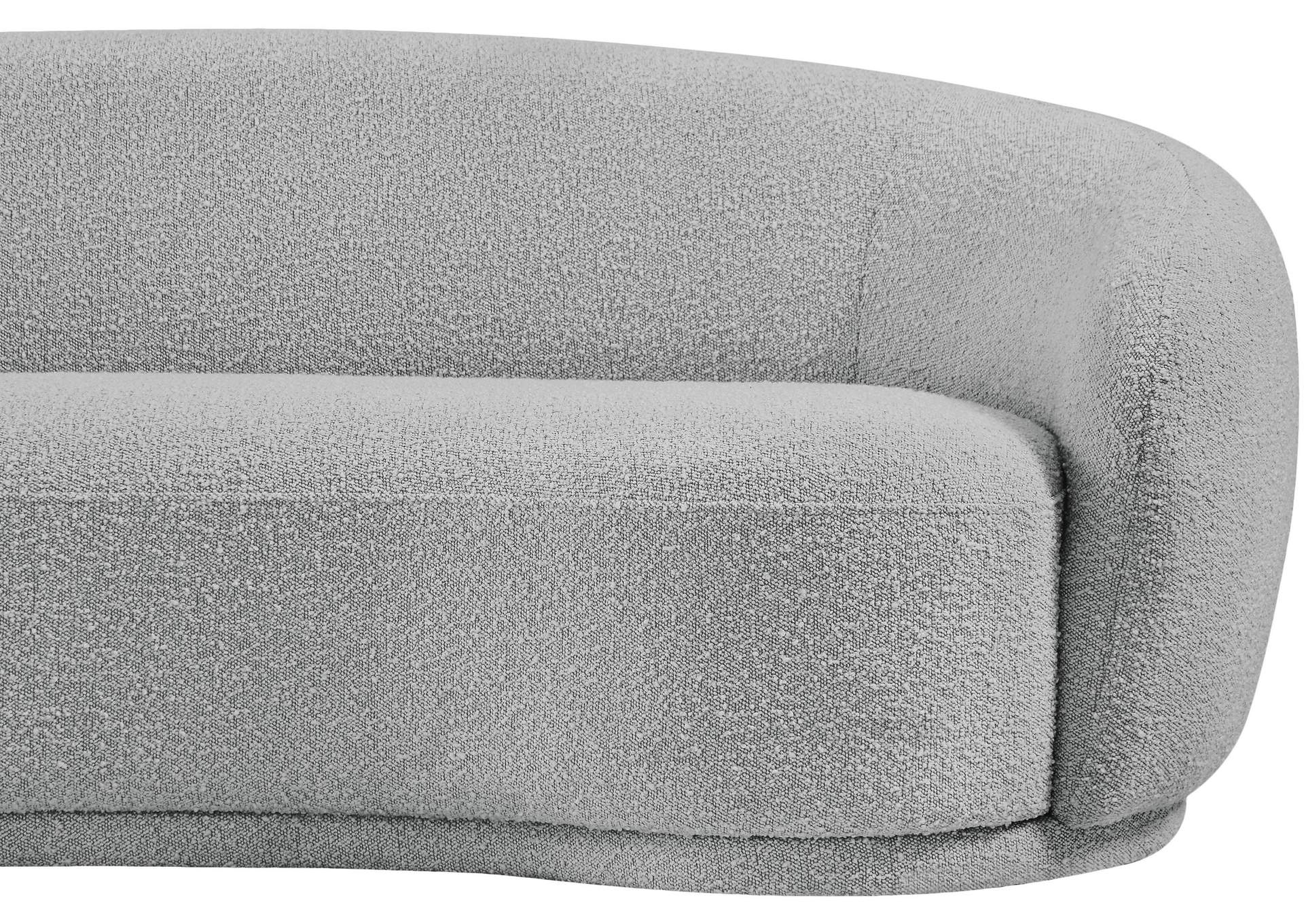 Hyde Grey Boucle Fabric Loveseat