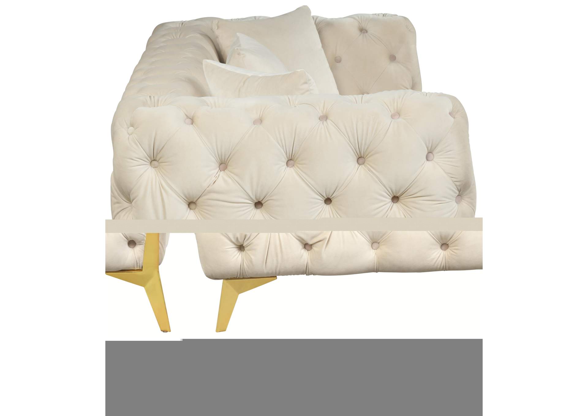 Kingdom Cream Velvet Sofa image 5