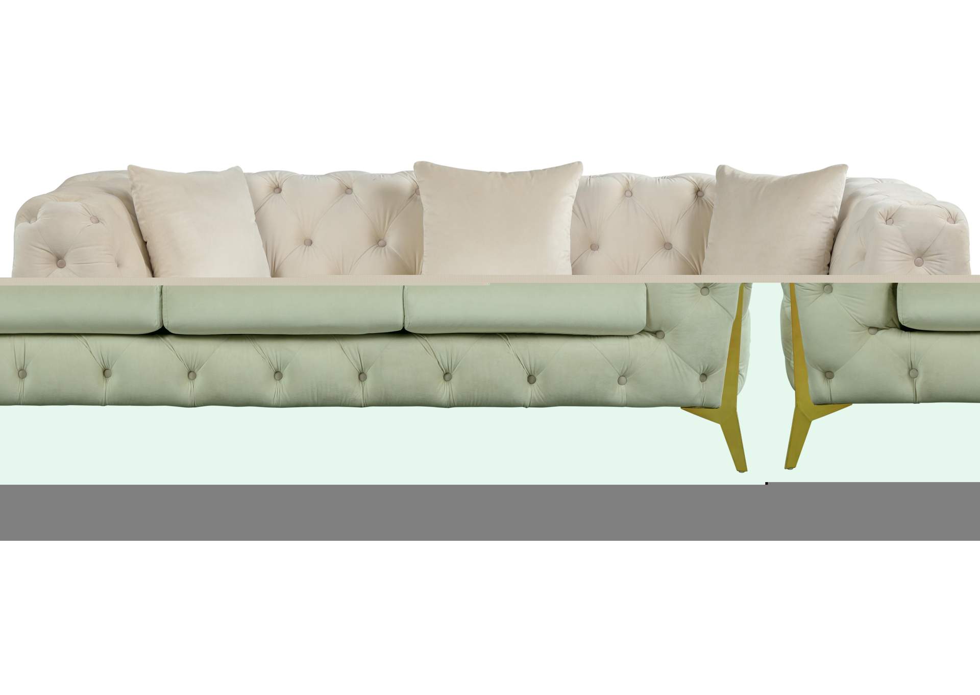 Kingdom Cream Velvet Sofa image 6