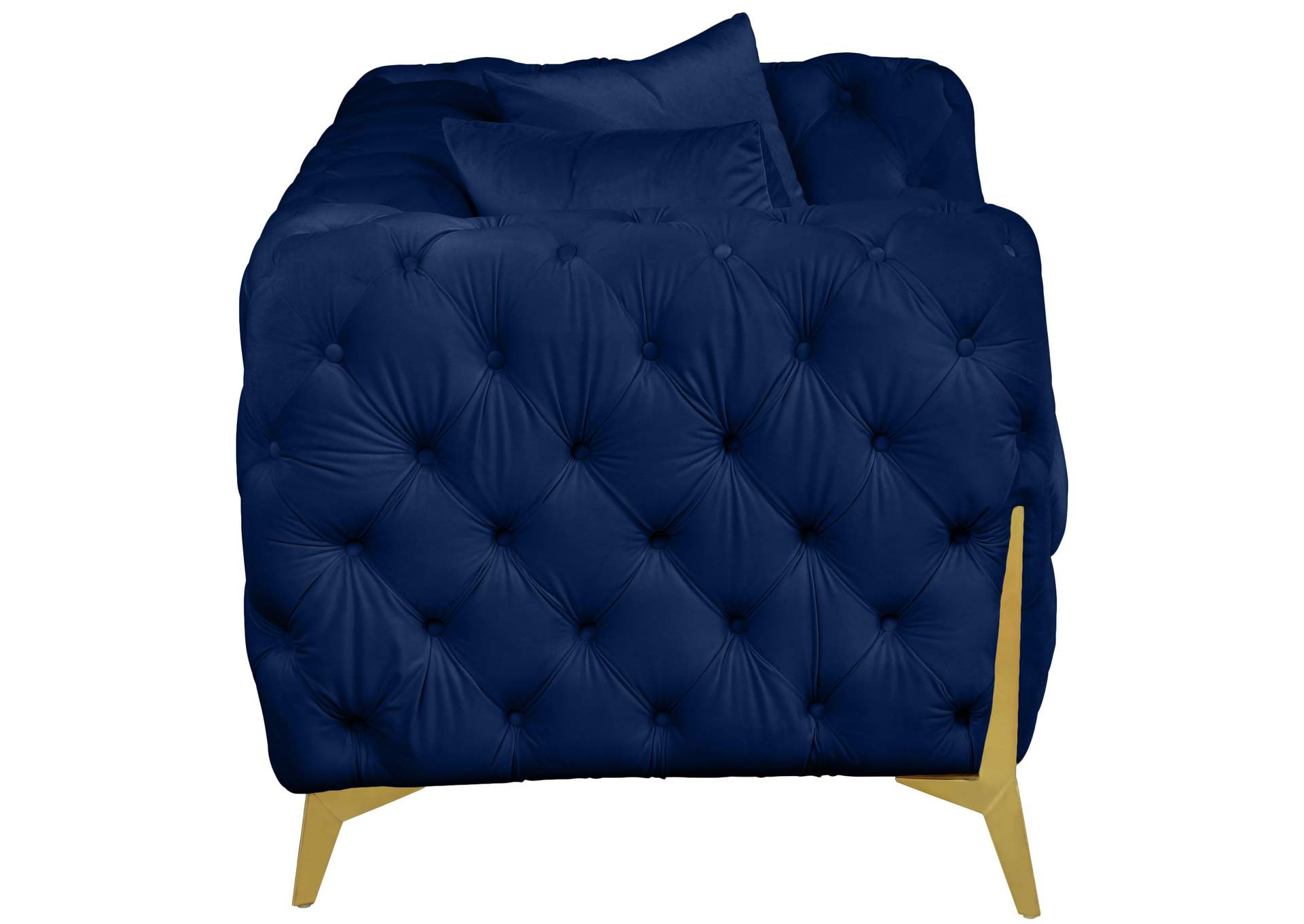 Kingdom Navy Velvet Loveseat
