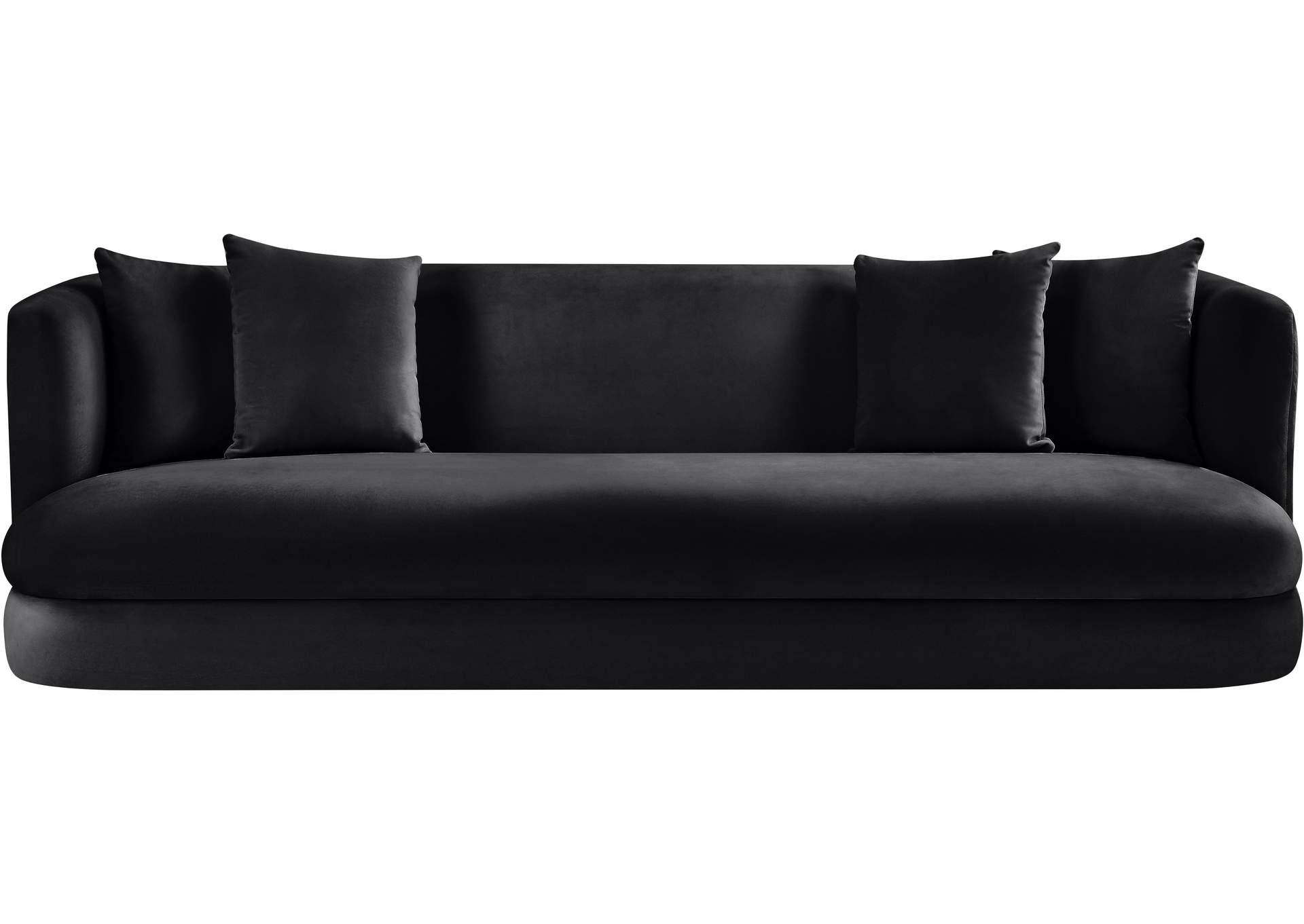 Alder Black Velvet Sofa