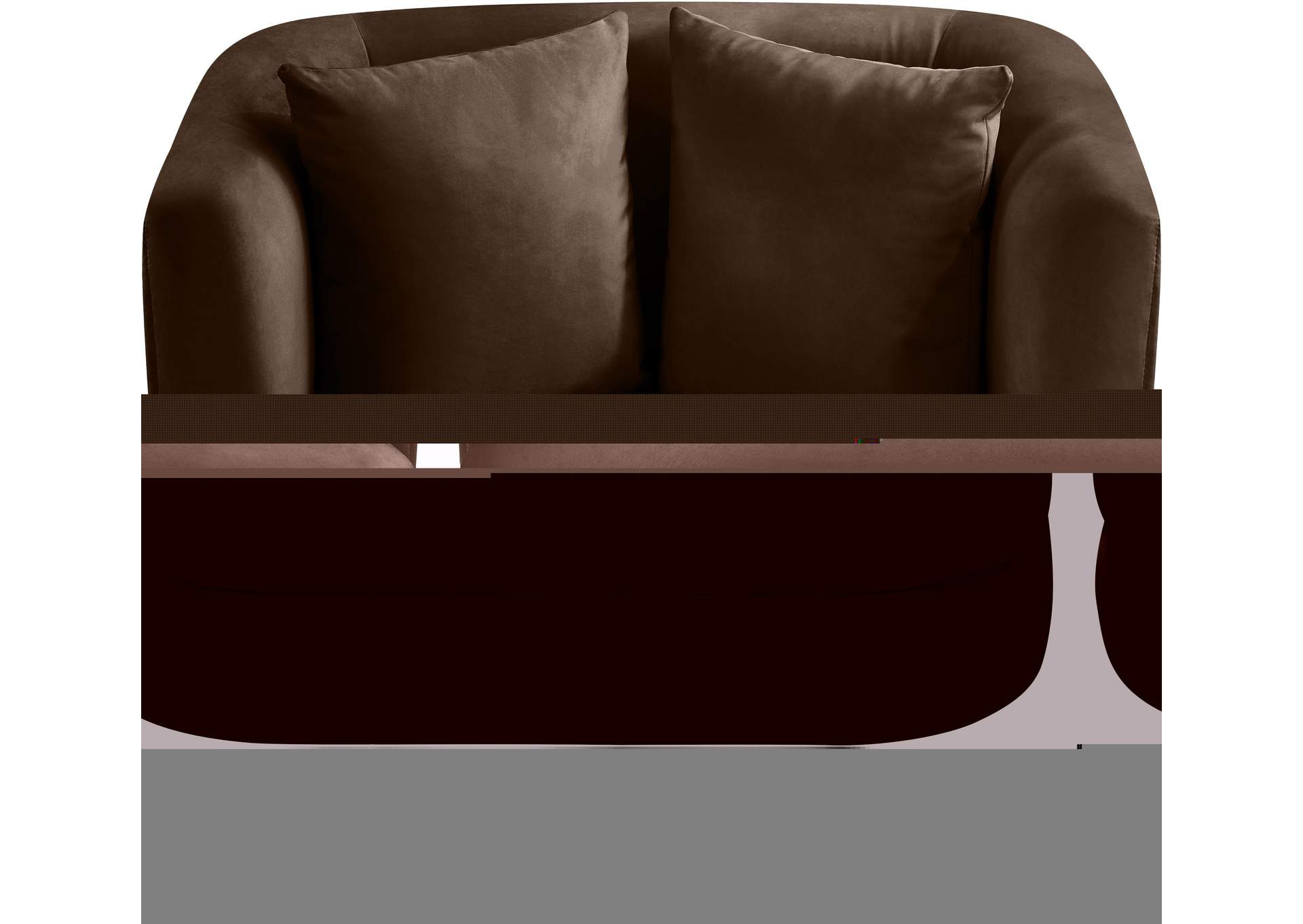 Alder Brown Velvet Chair