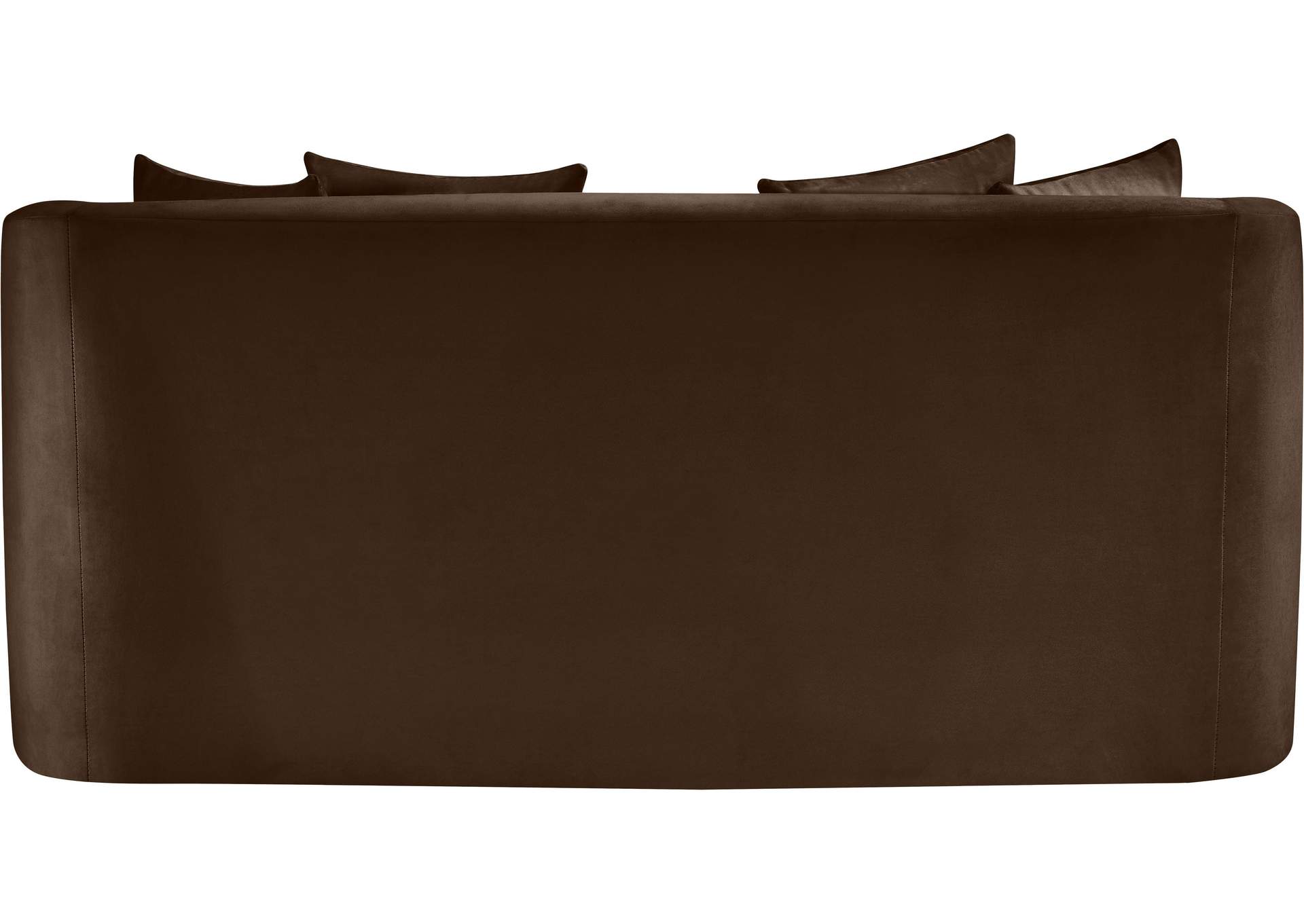 Alder Brown Velvet Loveseat