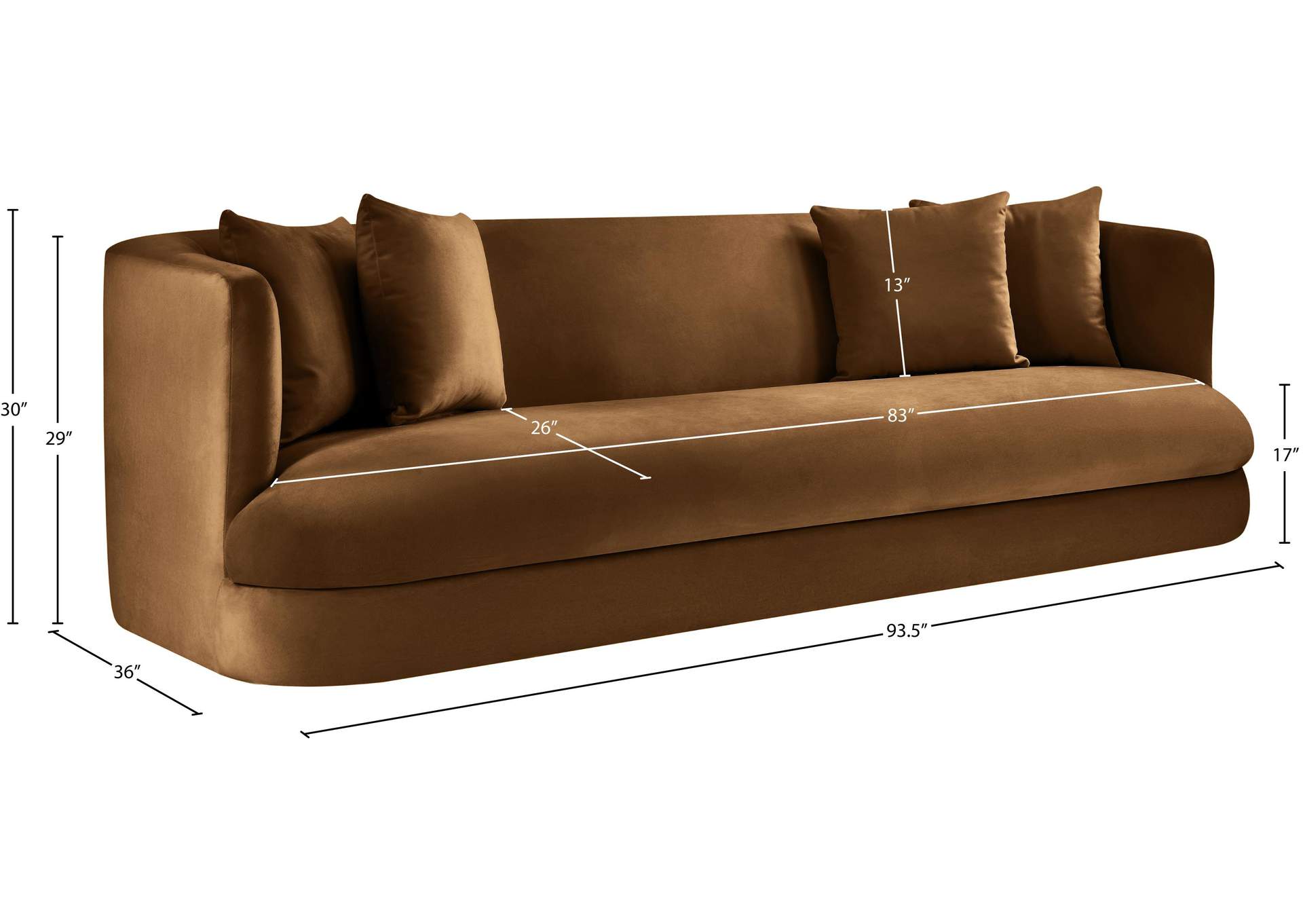 Alder Saddle Velvet Sofa image 16
