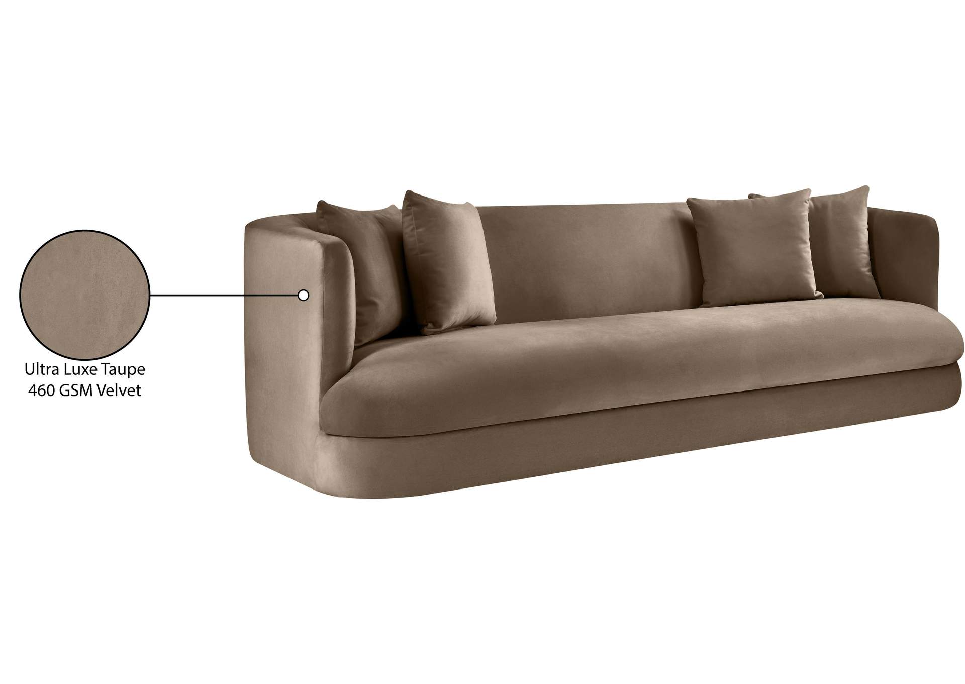 Alder Taupe Velvet Sofa image 17