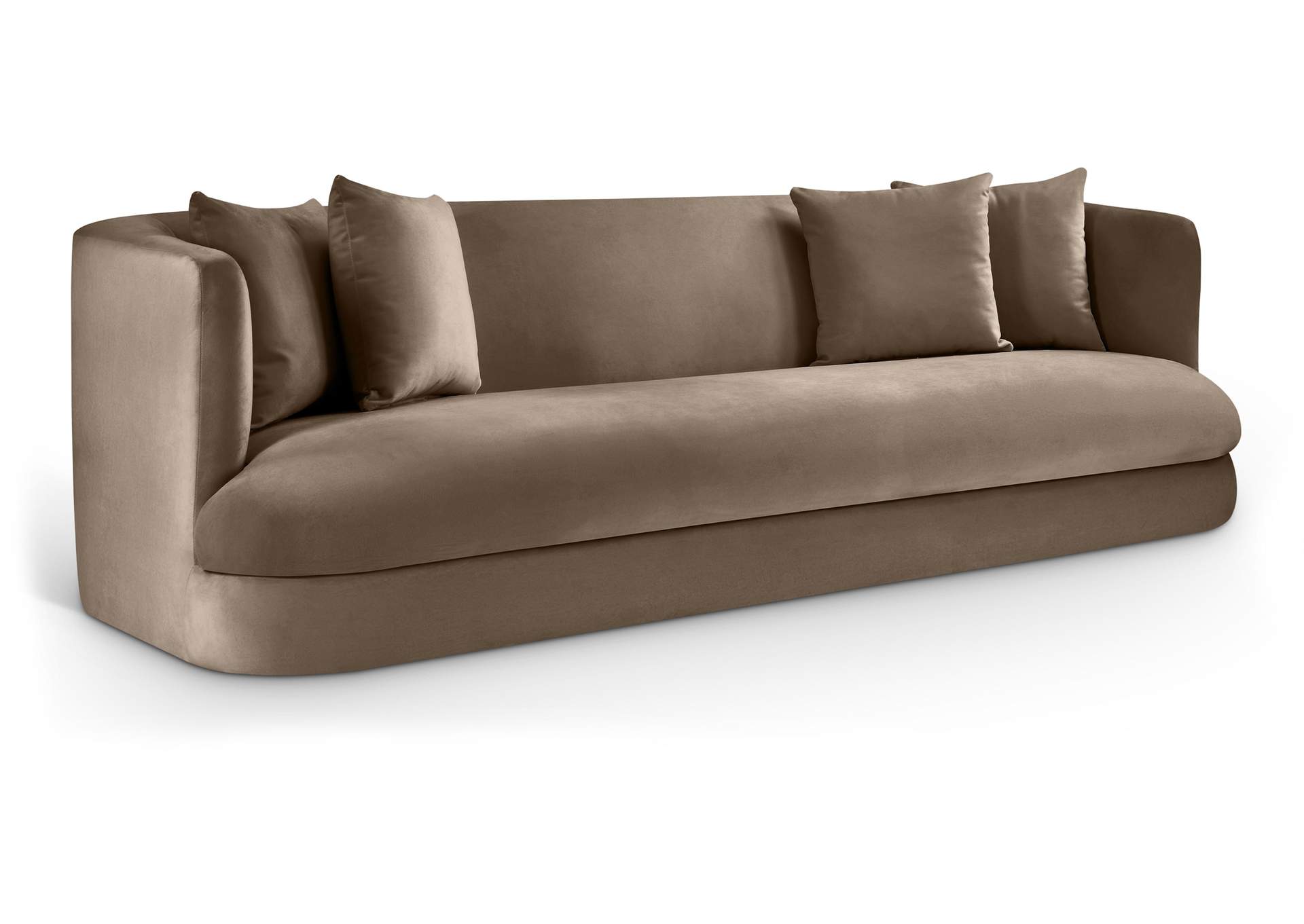 Alder Taupe Velvet Sofa image 1