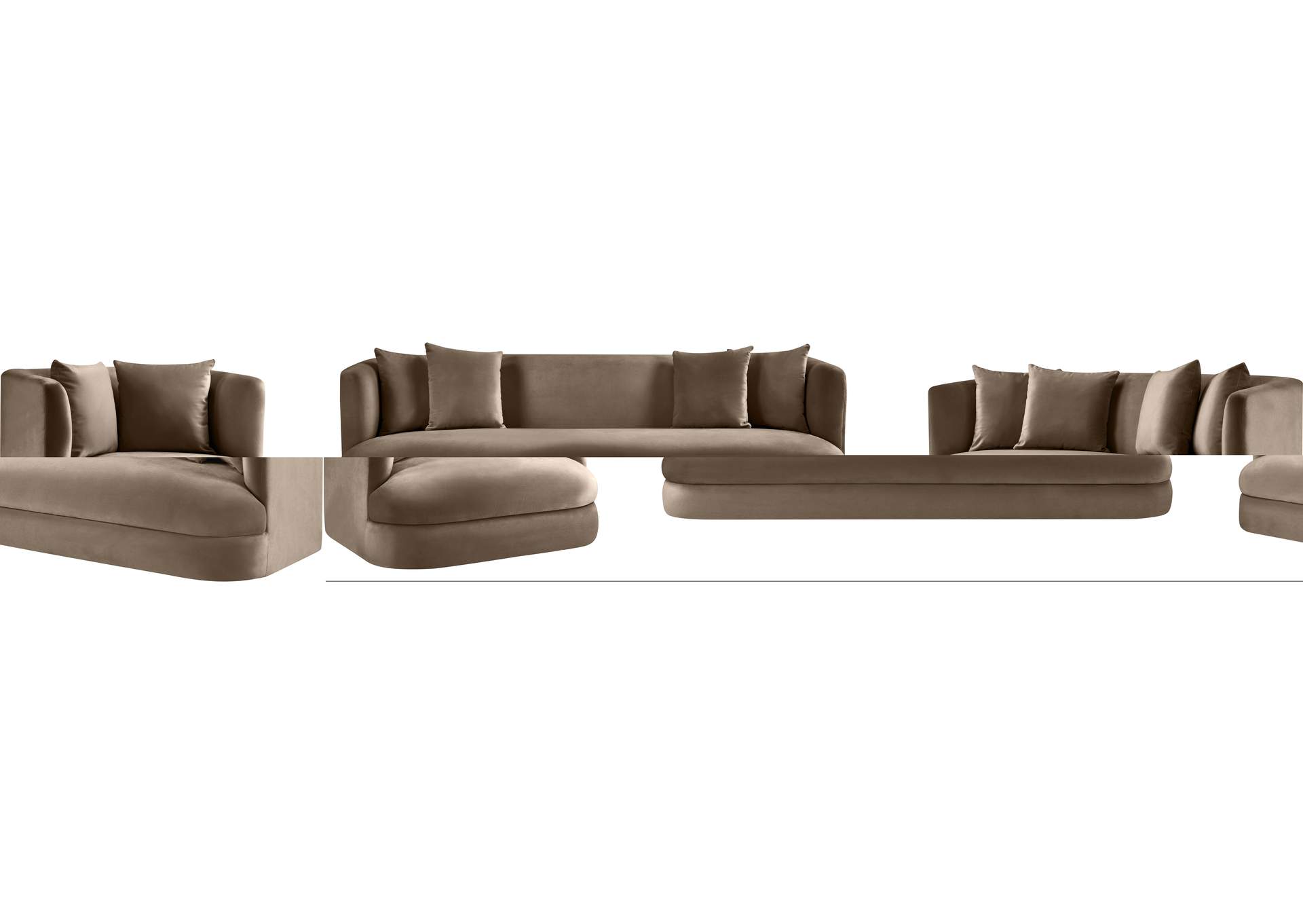 Alder Taupe Velvet Sofa image 14