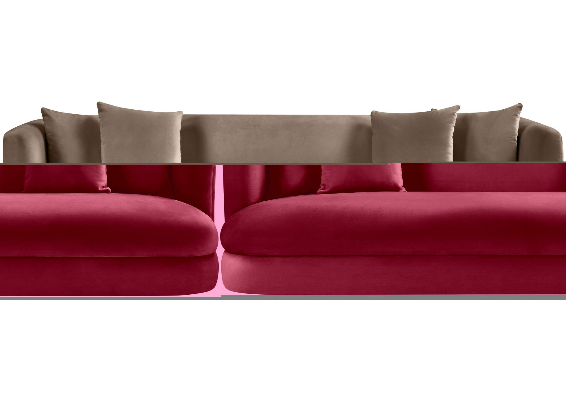 Alder Taupe Velvet Sofa image 4