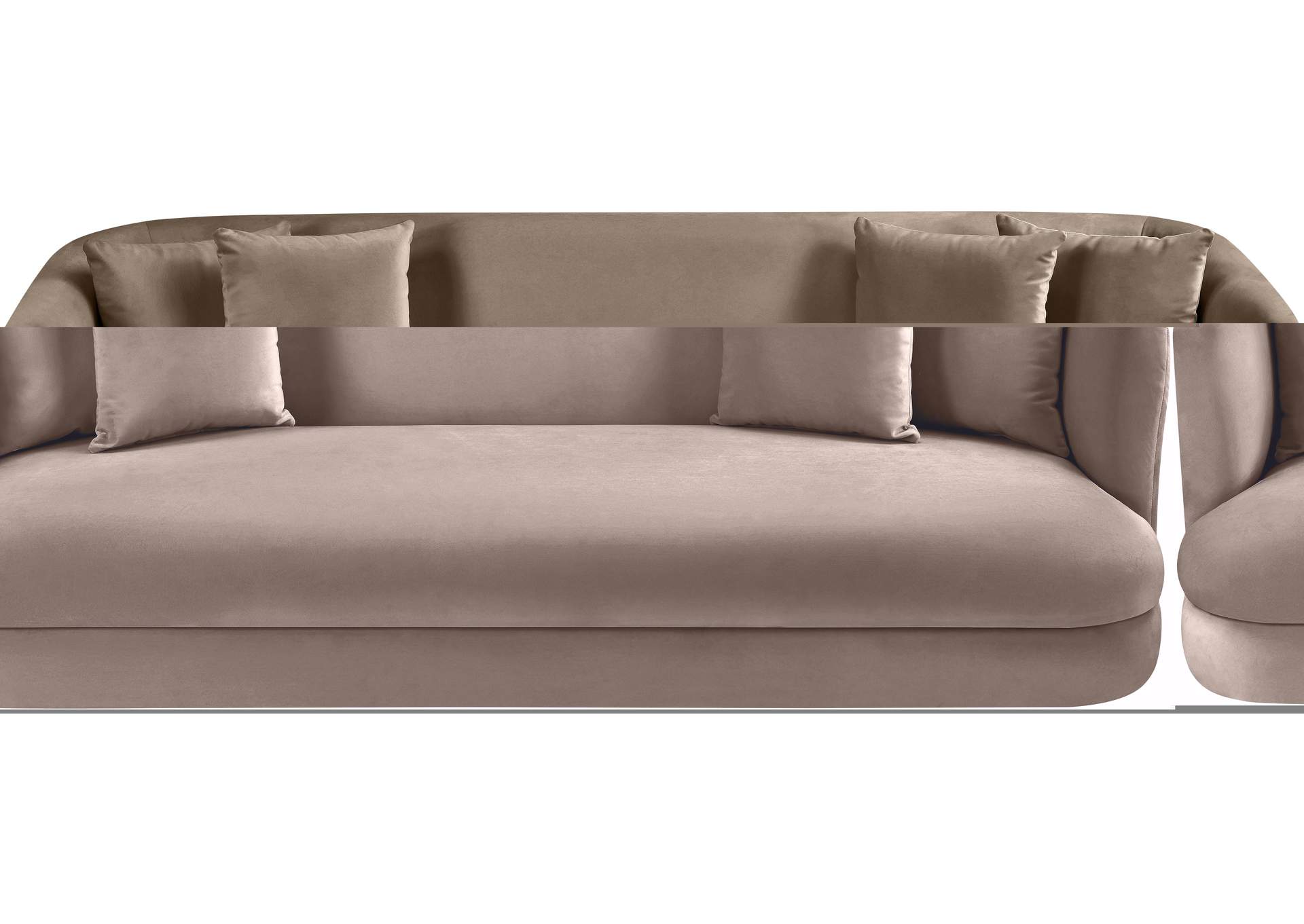 Alder Taupe Velvet Sofa image 5