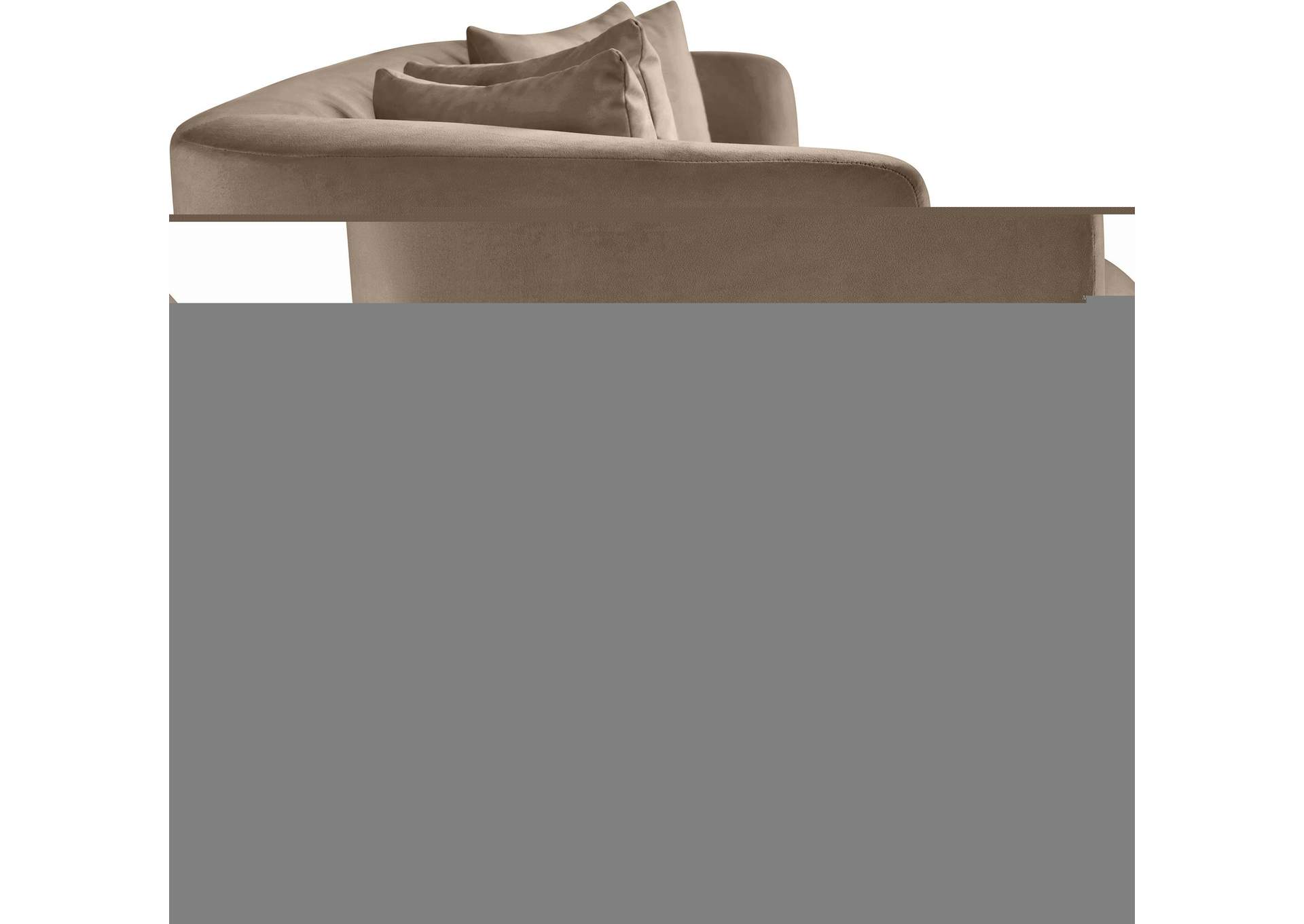 Alder Taupe Velvet Sofa image 8