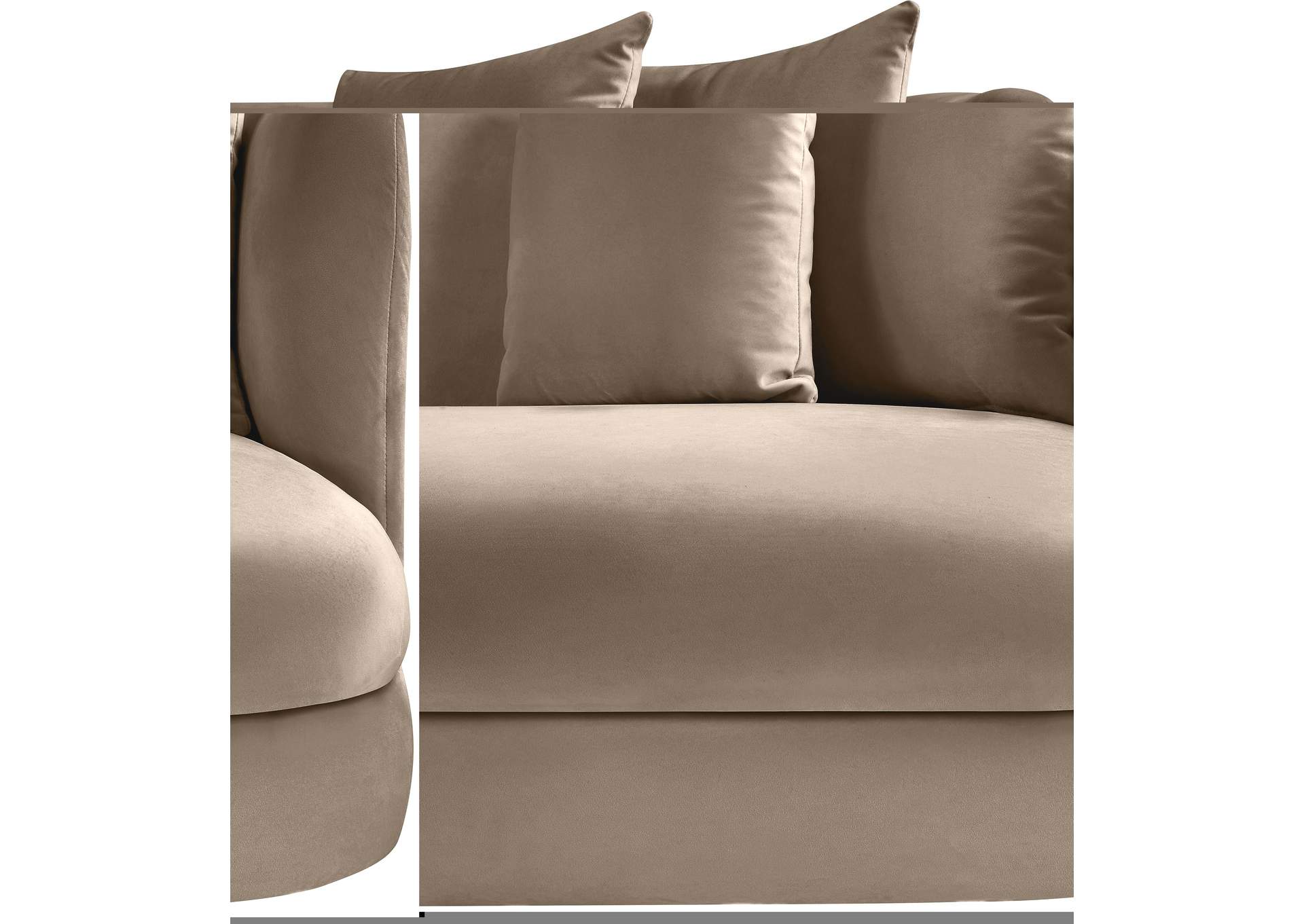 Alder Taupe Velvet Sofa image 9